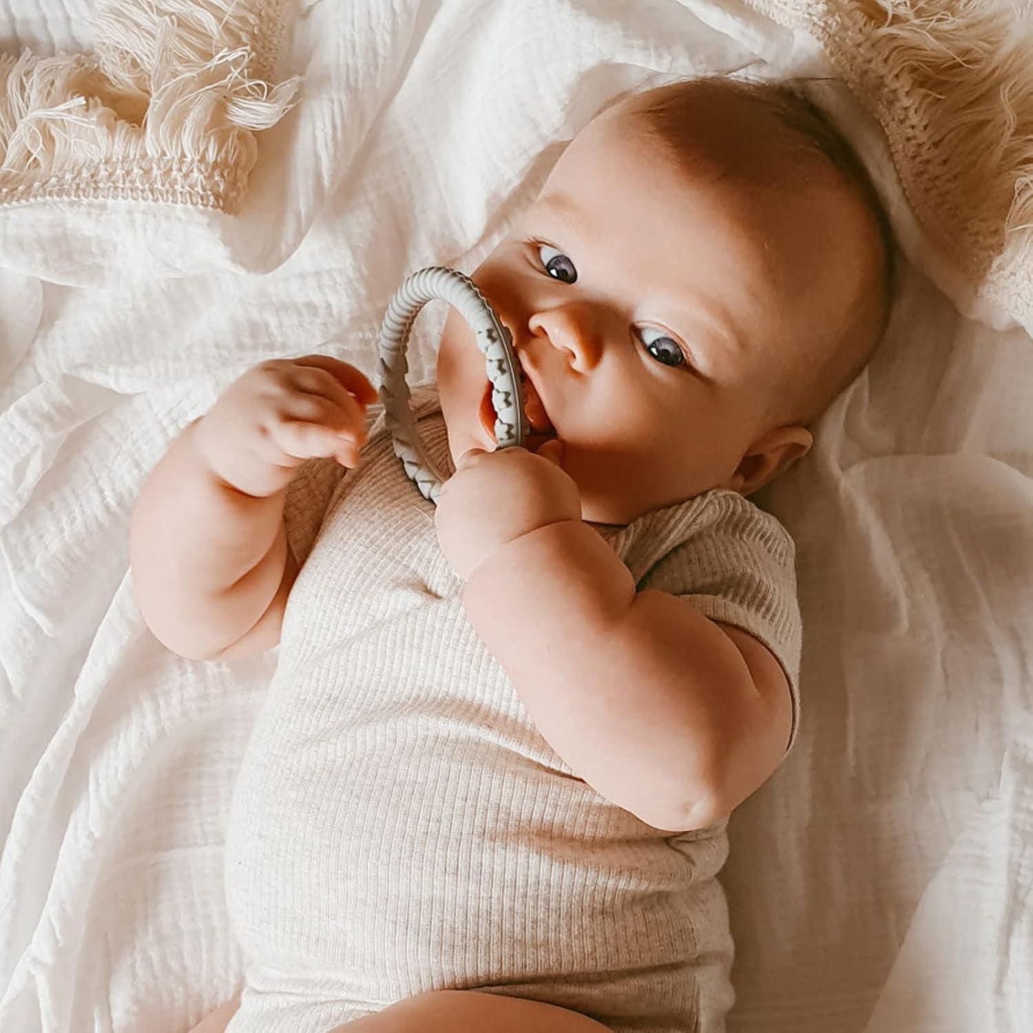 Mordedor de Silicona para Bebés - 4 Paquetes - Grado Alimenticio