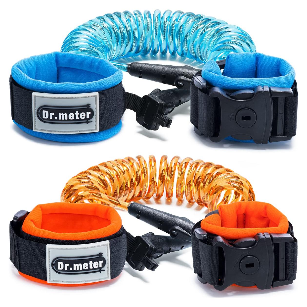 Correa de Seguridad para Niños Dr.meter 2 Paquetes 1.5m Naranja 2.5m Azul