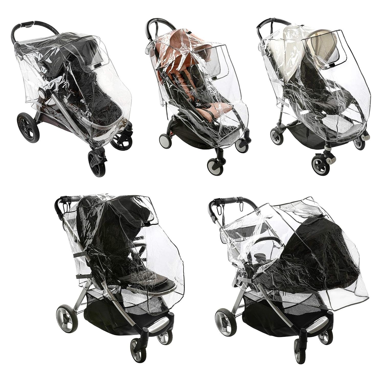 Cubierta de Lluvia Universal Masirs para Cochecito - Vinilo Transparente