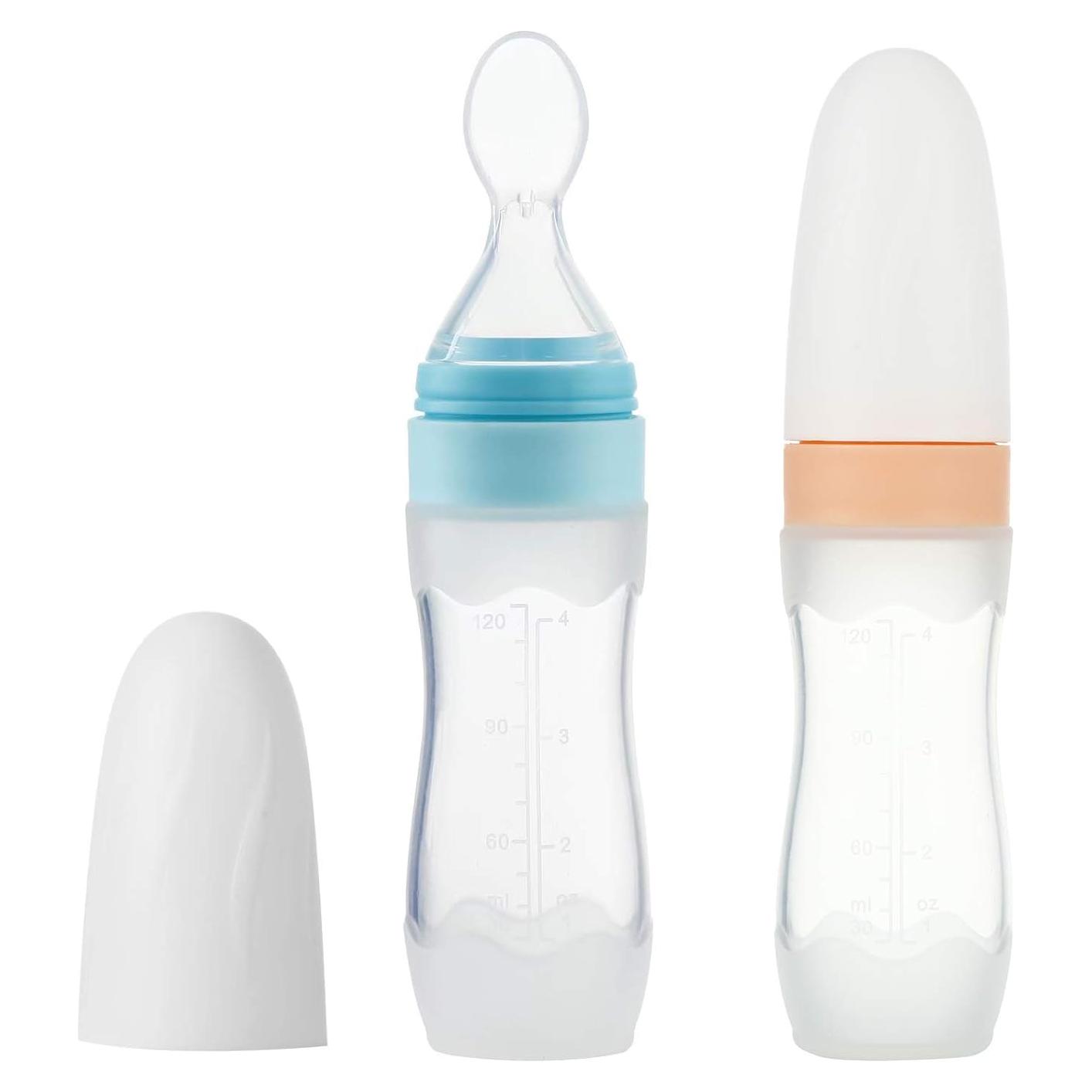 Cuchara de Silicona PandaEar 2 Pack para Bebés - Alimentador 113g