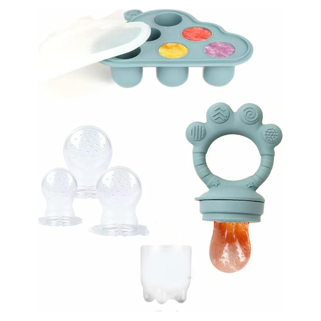 Moldes de Popsicle de Silicona para Bebés LOTBILL - Azul