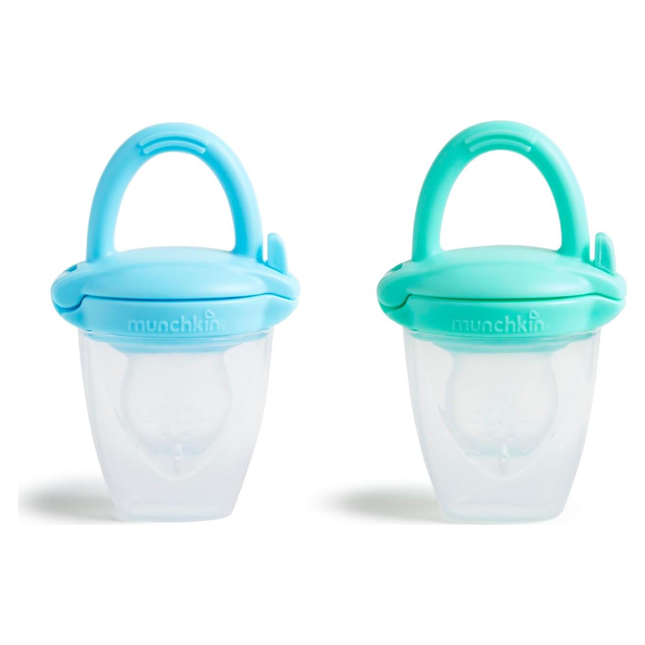 Alimentador de Silicona Munchkin para Bebés - 2 Piezas Azul/Menta