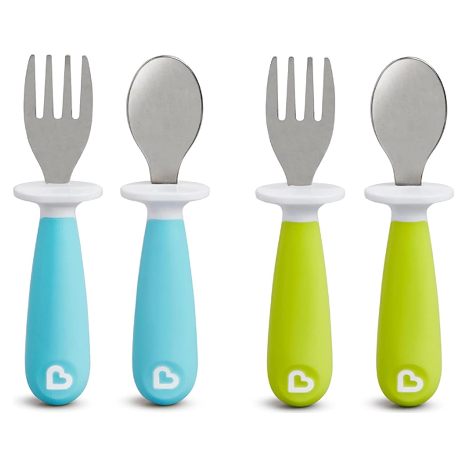 Juego de Utensilios para Niños Munchkin Raise 4 Piezas Azul/Verde