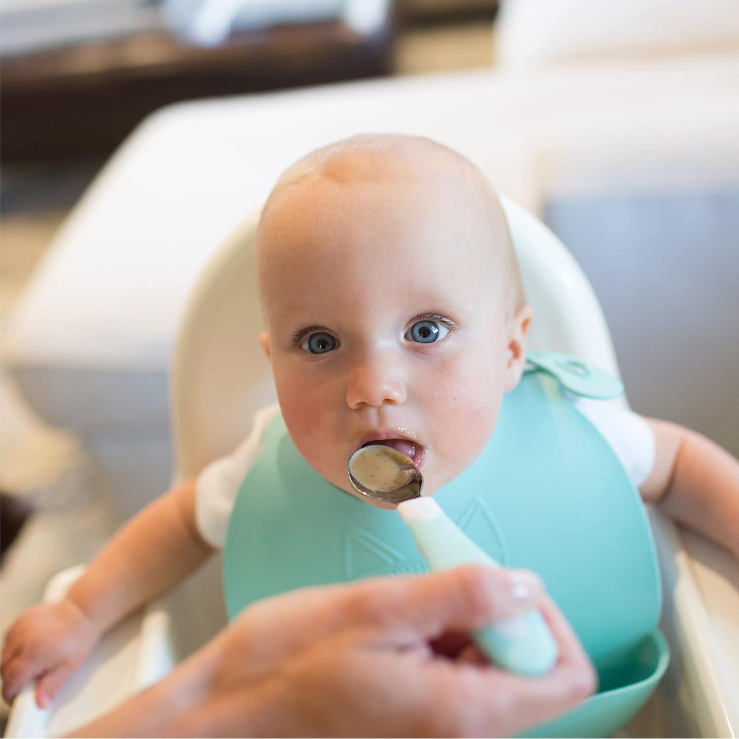 Juego de Cuchara y Tenedor para Bebés Dr. Brown's Teal 12m+