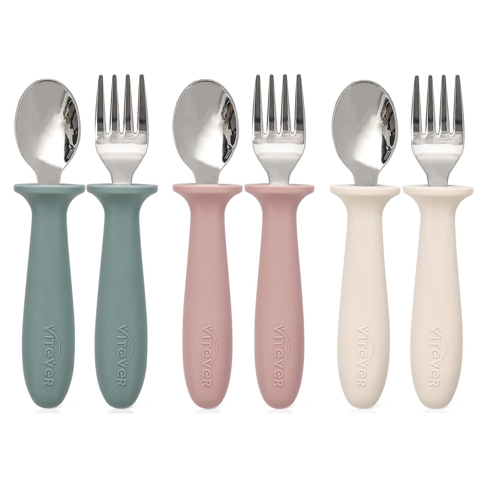 Set de Cubiertos para Niños VITEVER 6 Piezas Acero Inoxidable