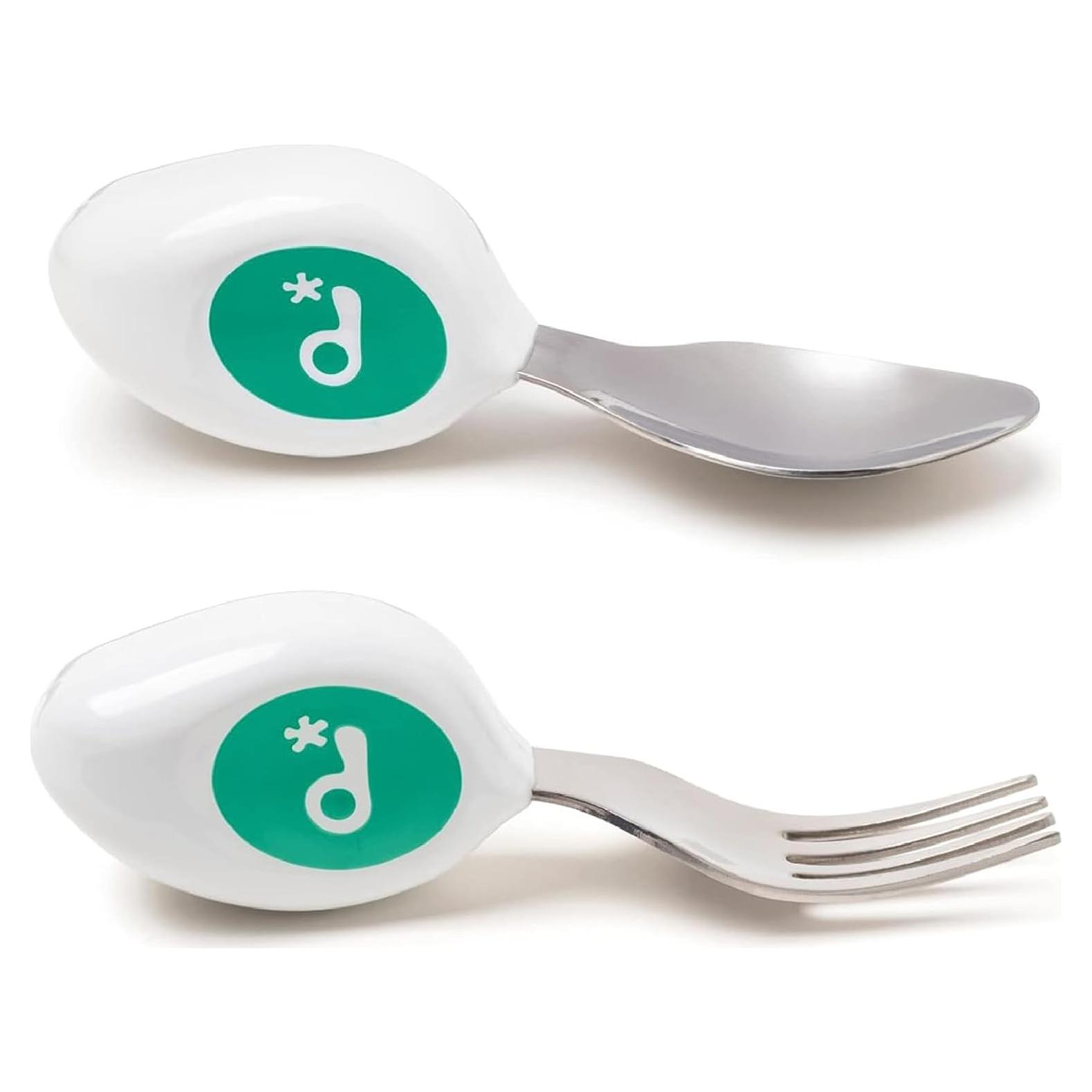 Juego de Utensilios Doddl para Niños - Tenedor y Cuchara Aqua