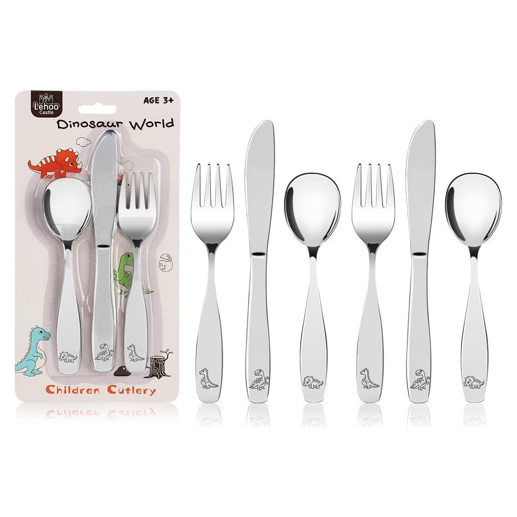 Juego de Cubiertos para Niños Lehoo Castillo 6 Piezas Acero Inoxidable