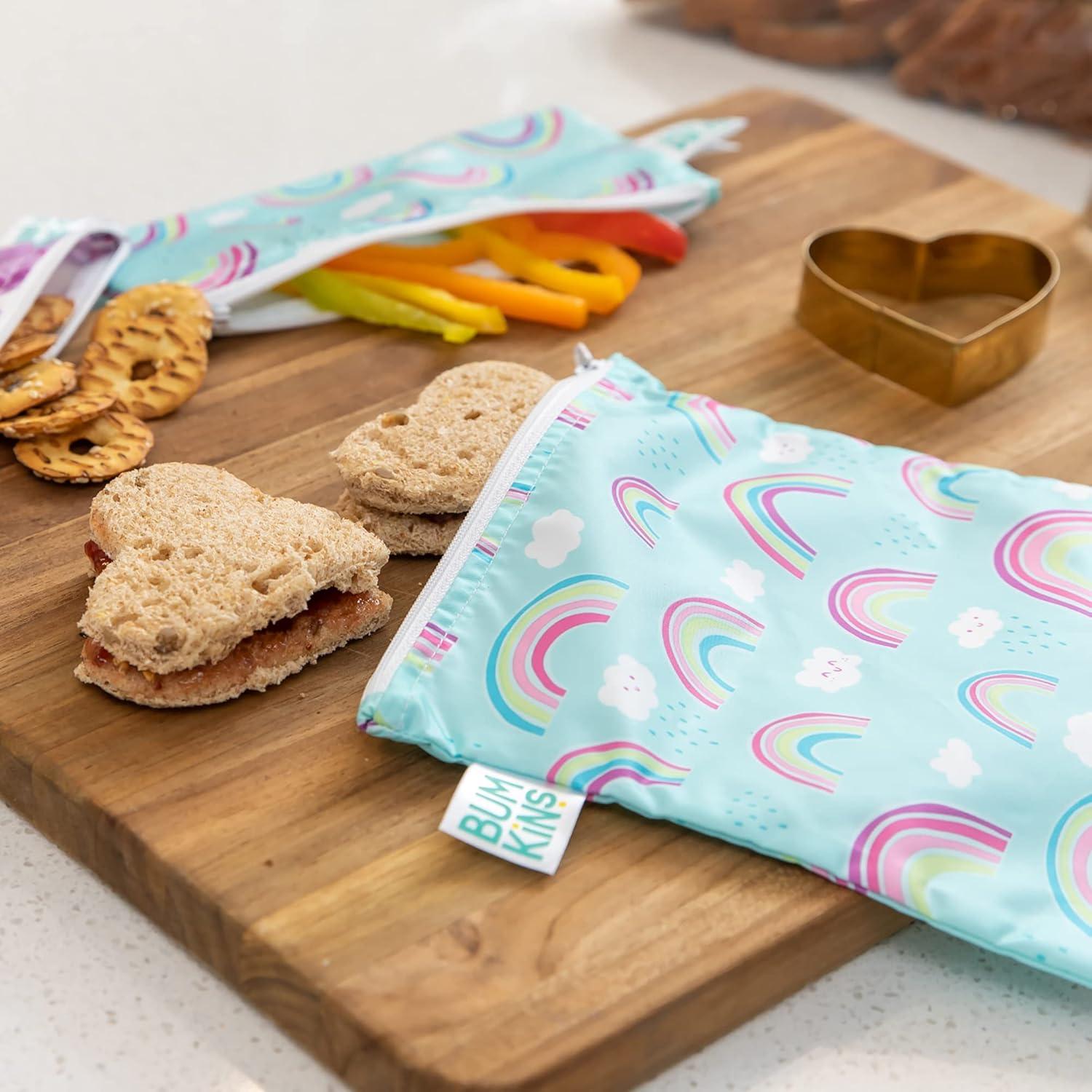 Bolsas Reutilizables para Sándwich Bumkins 2-pk Unicornios 18x18cm