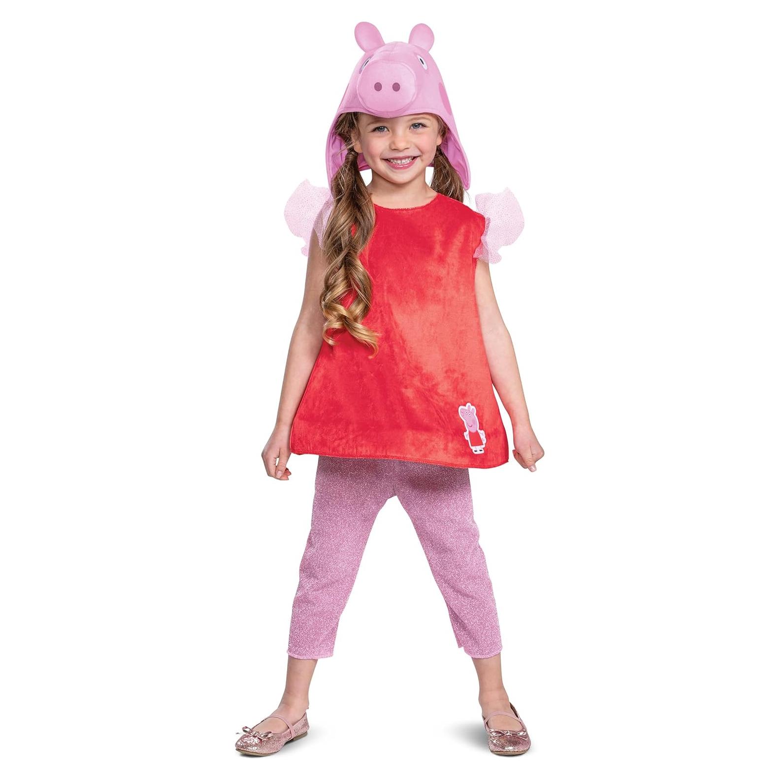 Disfraz Peppa Pig Disguise para Niñas 2T con Gorro y Leggings