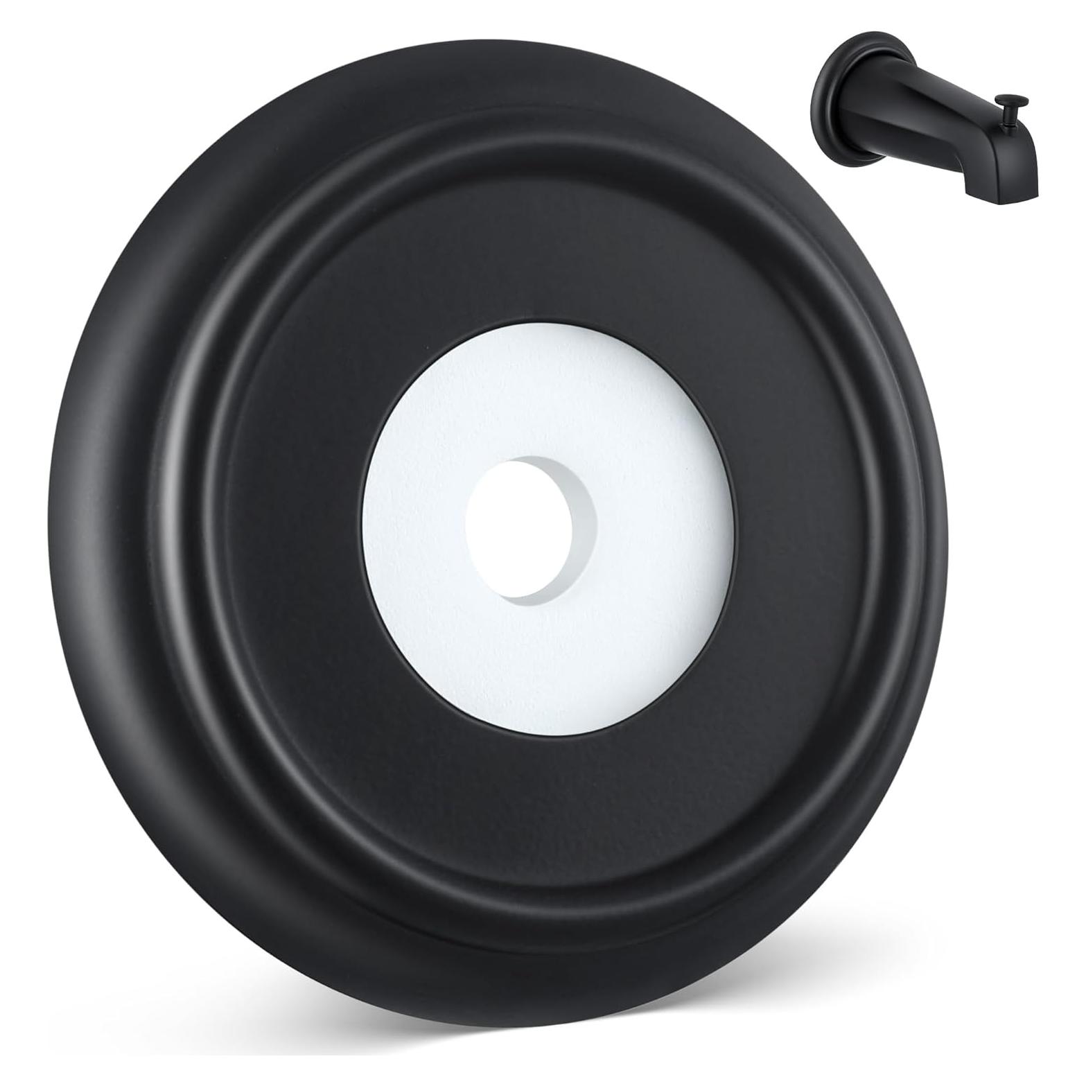 Anillo de Cubierta de Salida Dreyoo 3.81 cm Acero Inoxidable Negro