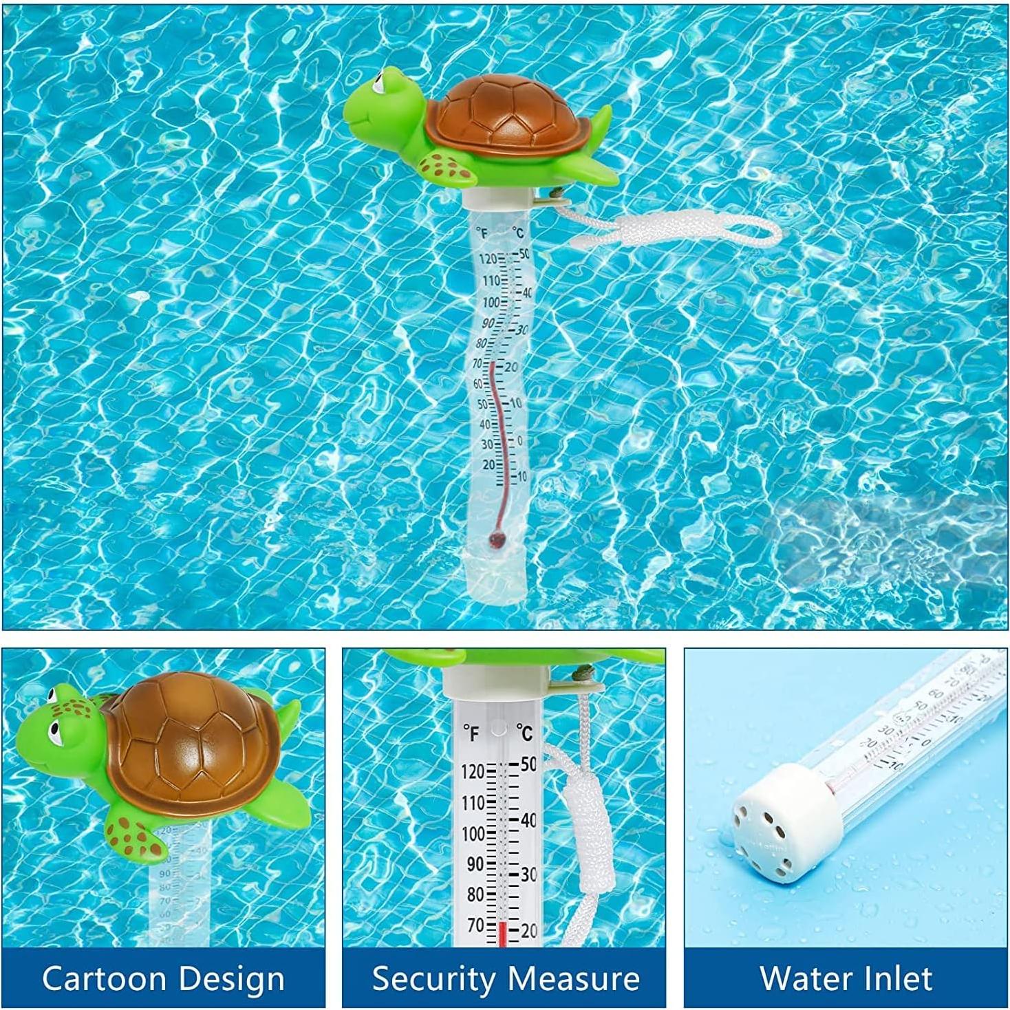 Termómetro de piscina flotante Unipool Tortuga, pantalla grande