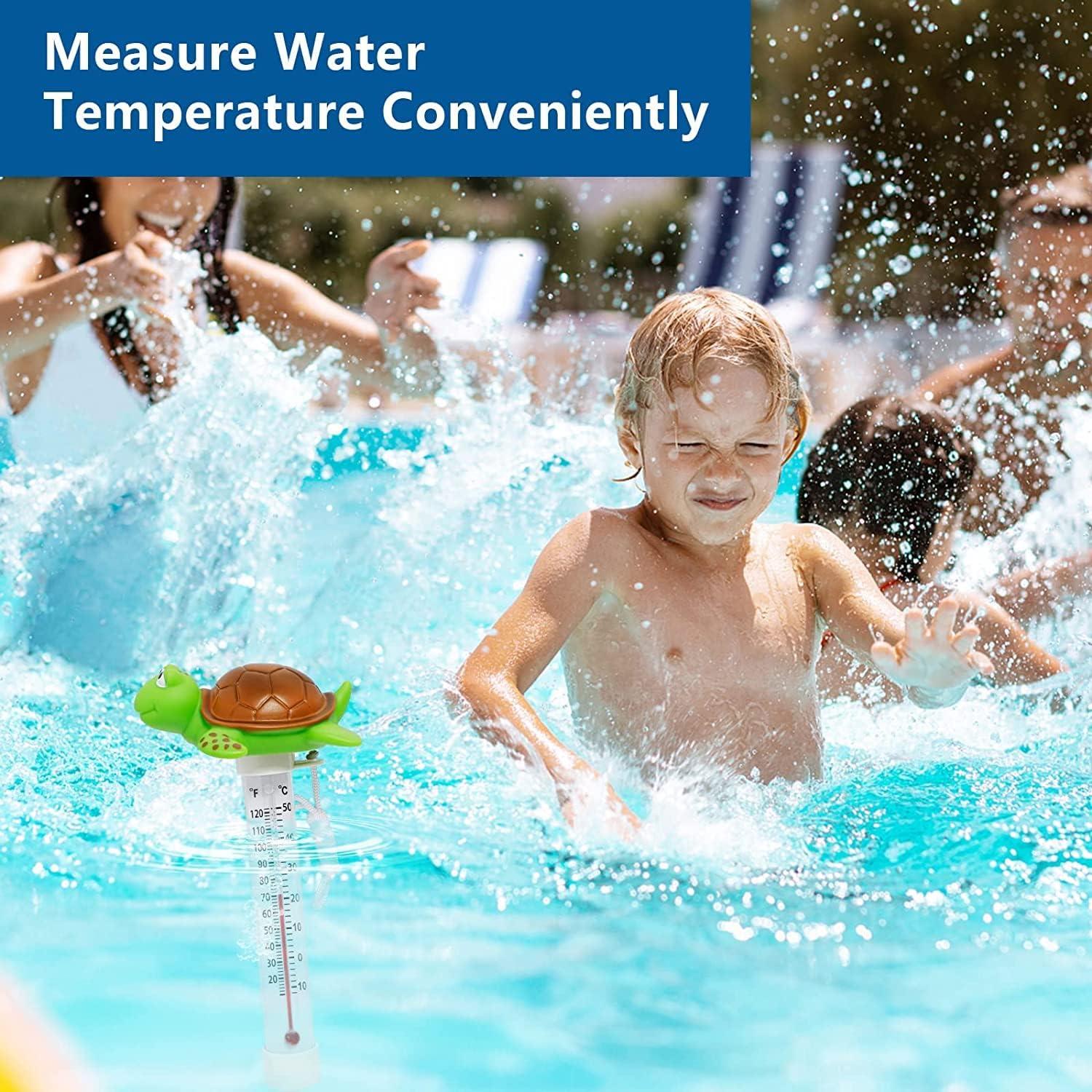 Termómetro de piscina flotante Unipool Tortuga, pantalla grande