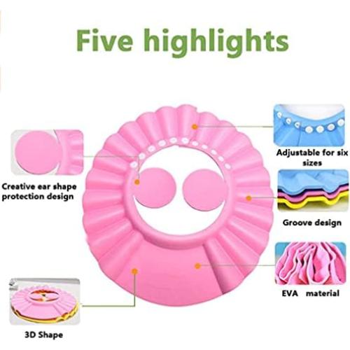 Gorro de Ducha Ajustable Kangwell con Visera para Ancianos y Embarazadas