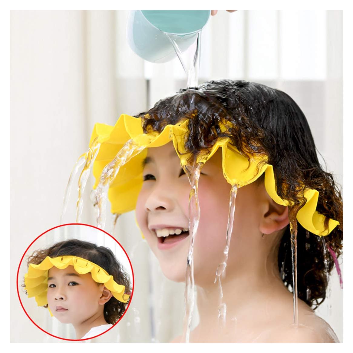 Gorro de Ducha de Silicona OLEWELL para Bebé Ajustable 16.5-22.8 cm