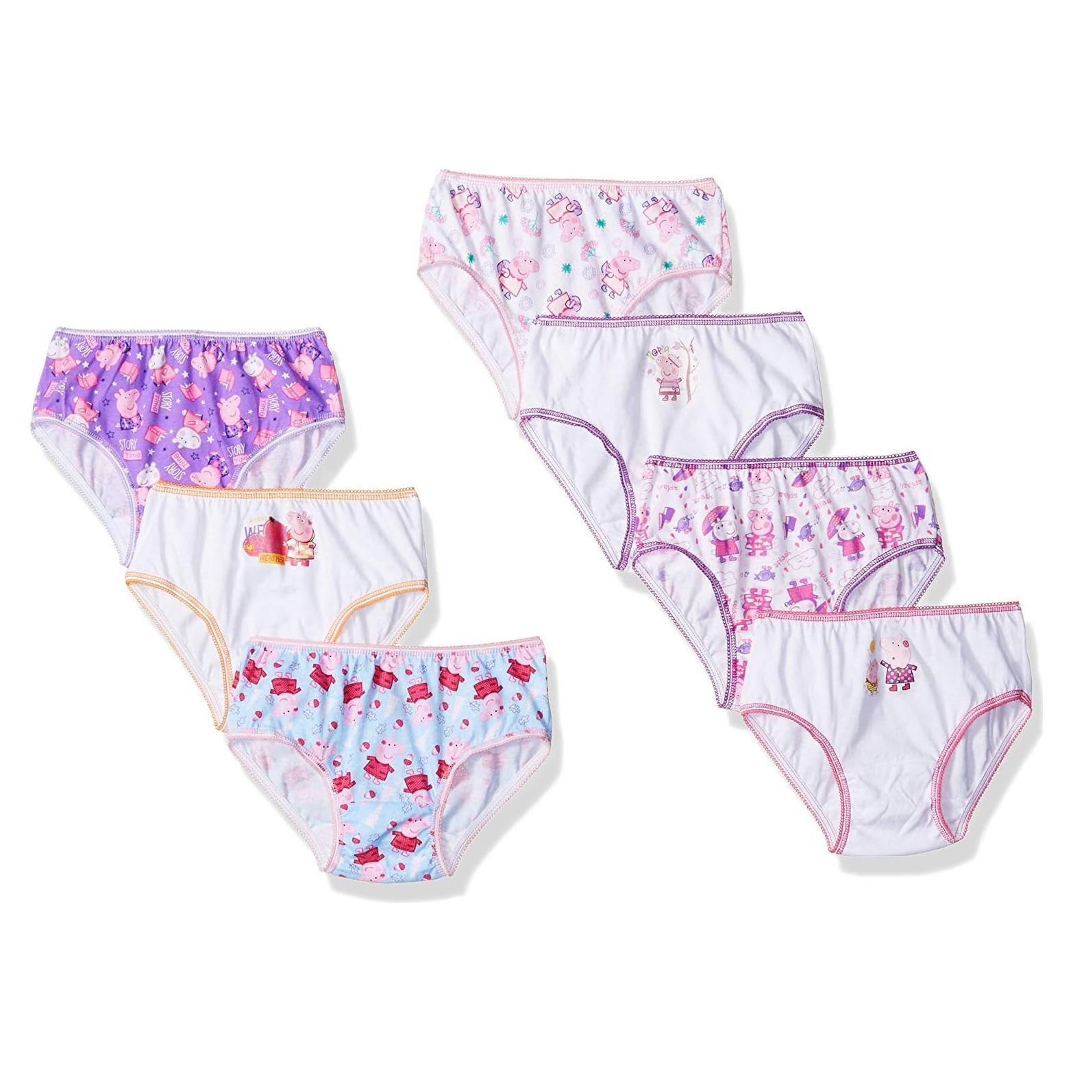 Ropa interior para niñas Peppa Pig 100% algodón tallas 2 a 8