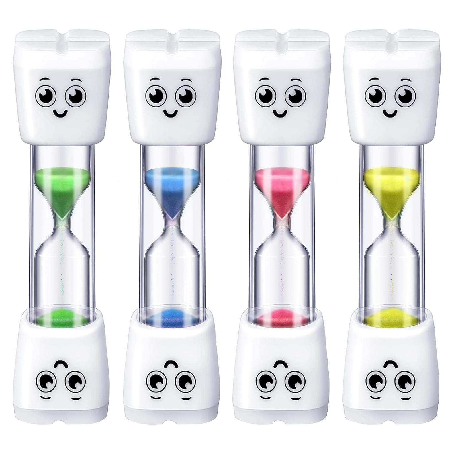 Temporizador de Arena Weewooday para Cepillado de Dientes 2 Minutos - 4 Piezas