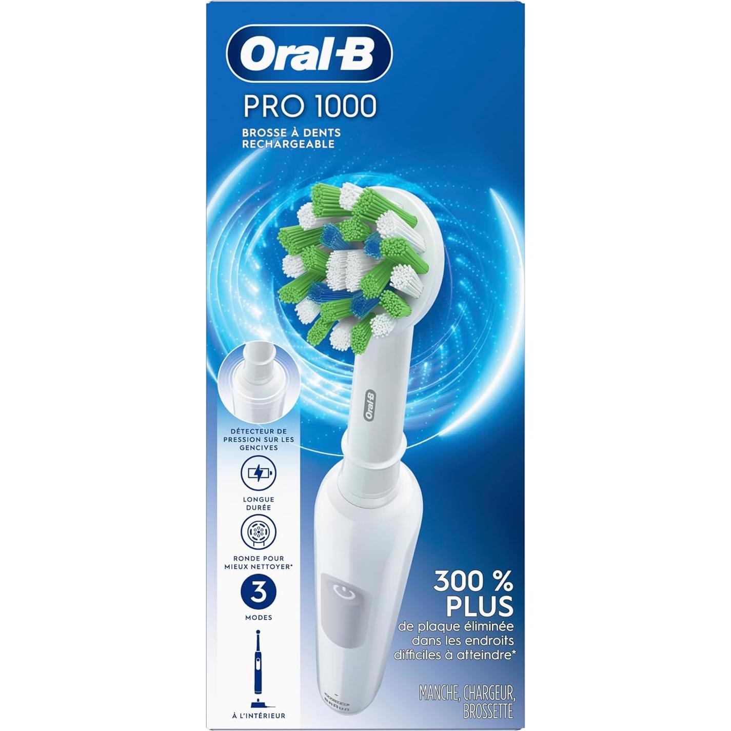 Cepillo de dientes eléctrico Oral-B Pro 1000, limpieza profunda
