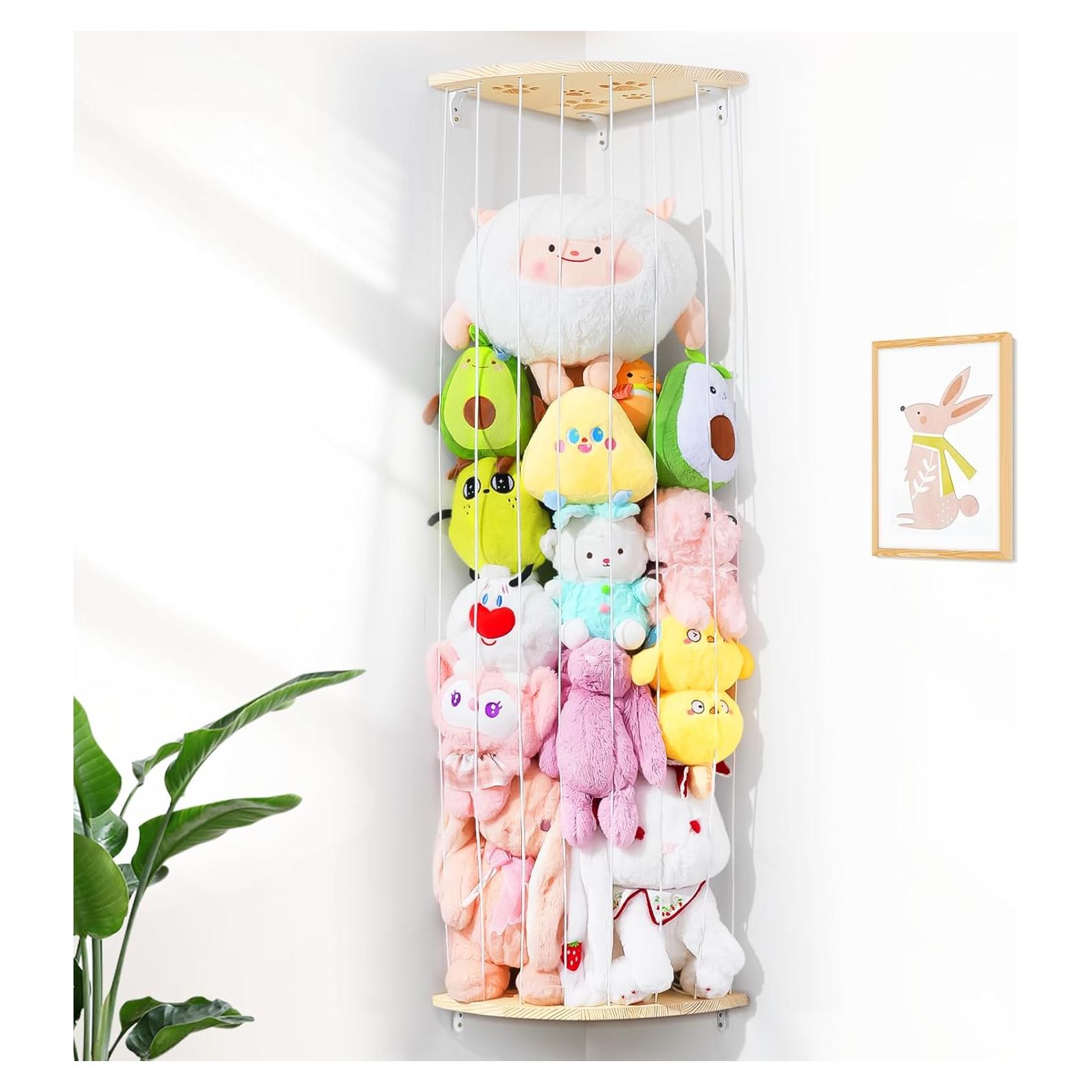Organizador de Animales de Peluche Befayoo - Madera Natural Ajustable