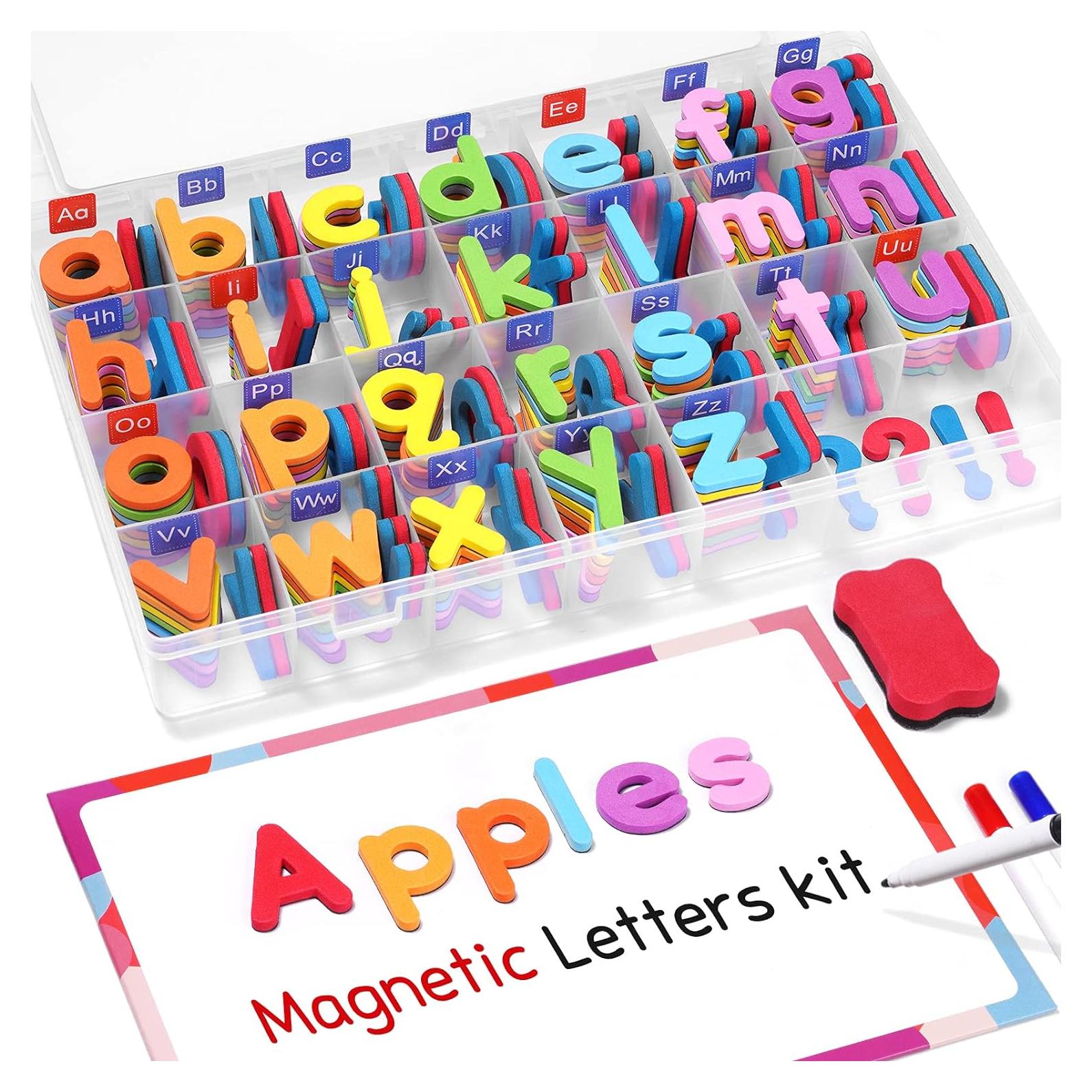 Kit de Letras Magnéticas Gamenote 238 Piezas con Tablero