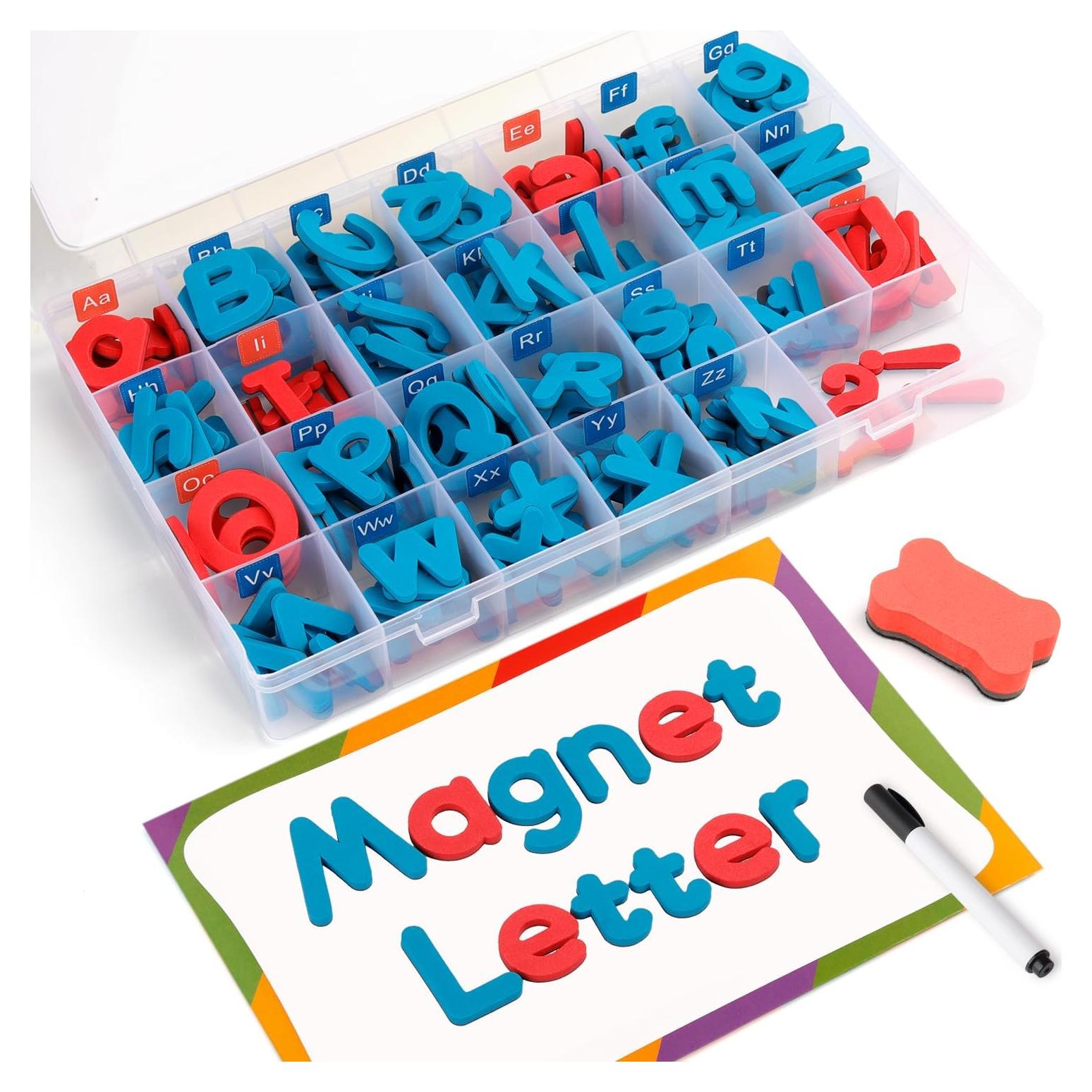 Letras Magnéticas Coogam 251 Pcs con Tablero y Caja