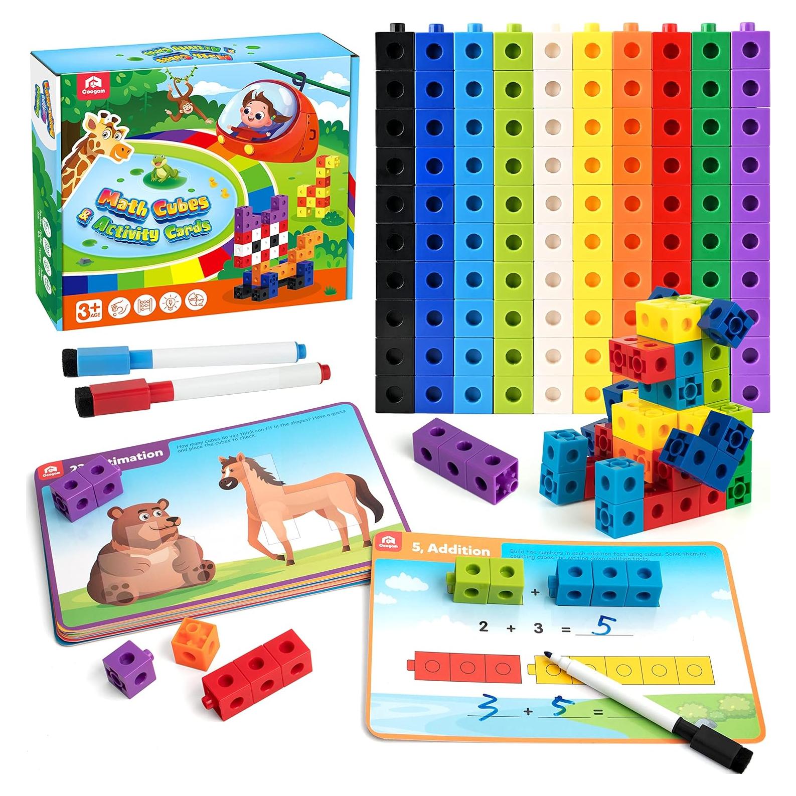 Juego de Matemáticas Coogam para Niños 3-8 Años con Cubos