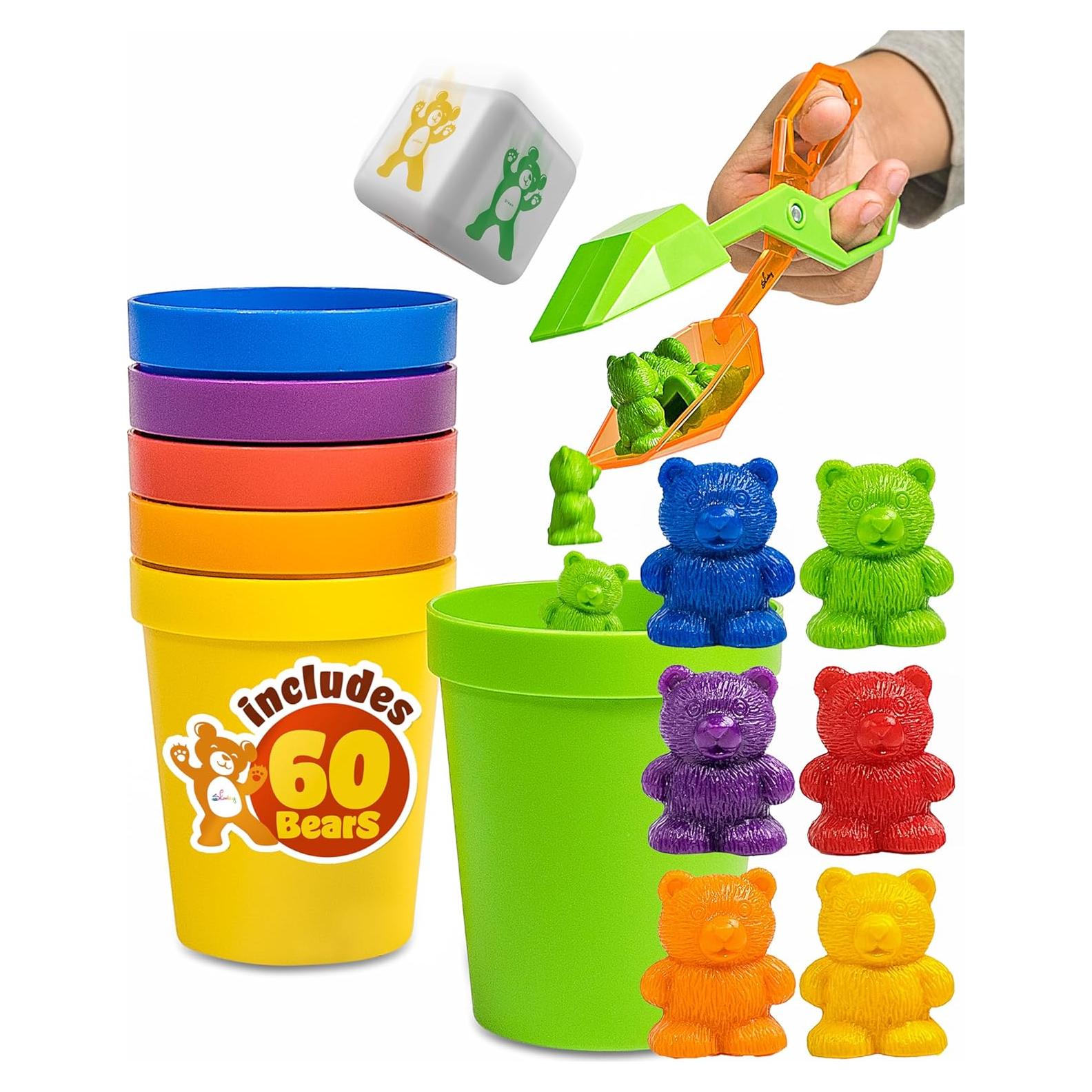 Conjunto de Osos Contadores Skoolzy - 70 Piezas Juguetes Educativos