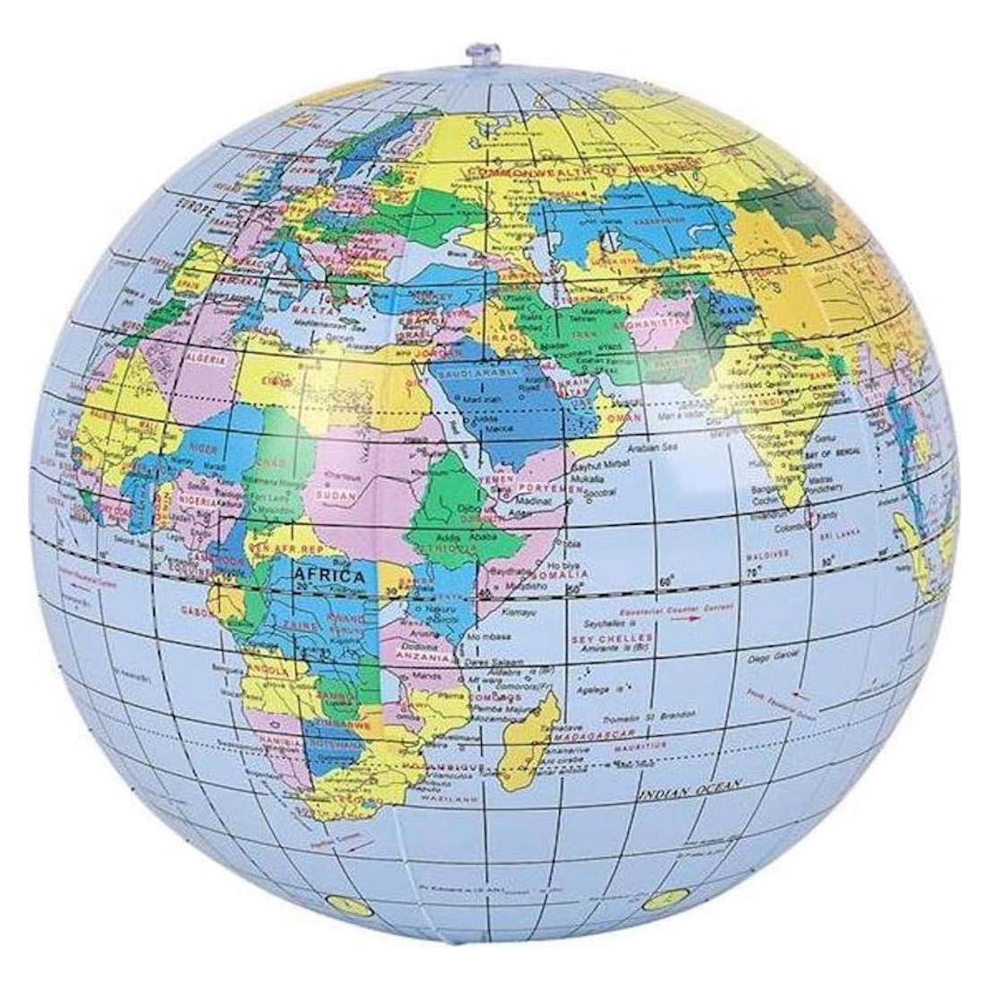 Globo Inflable Mapa Mundial Rhode Island Novelty 40 cm
