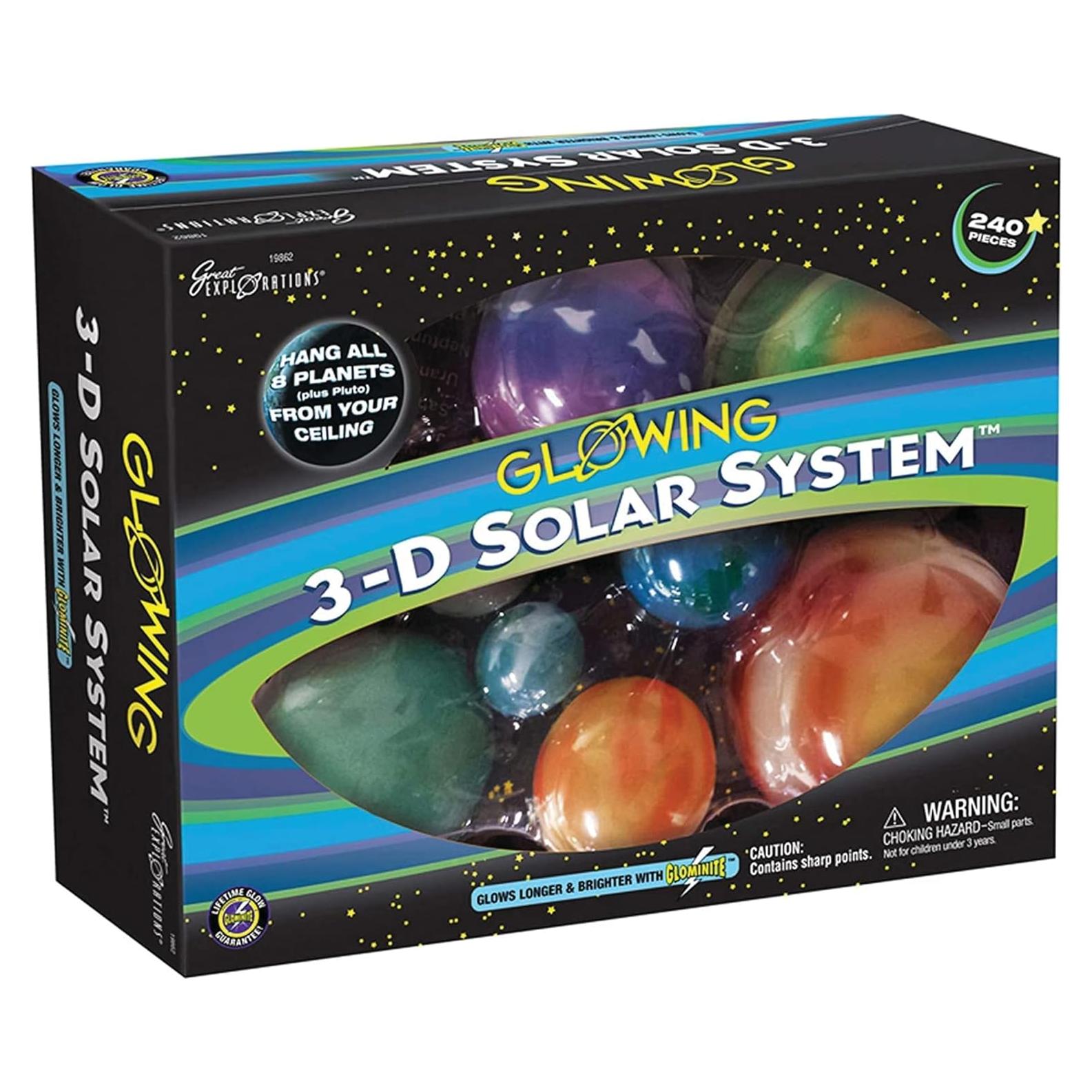 Kit Colgante Sistema Solar 3D Grandes Exploraciones - Brilla en la Oscuridad