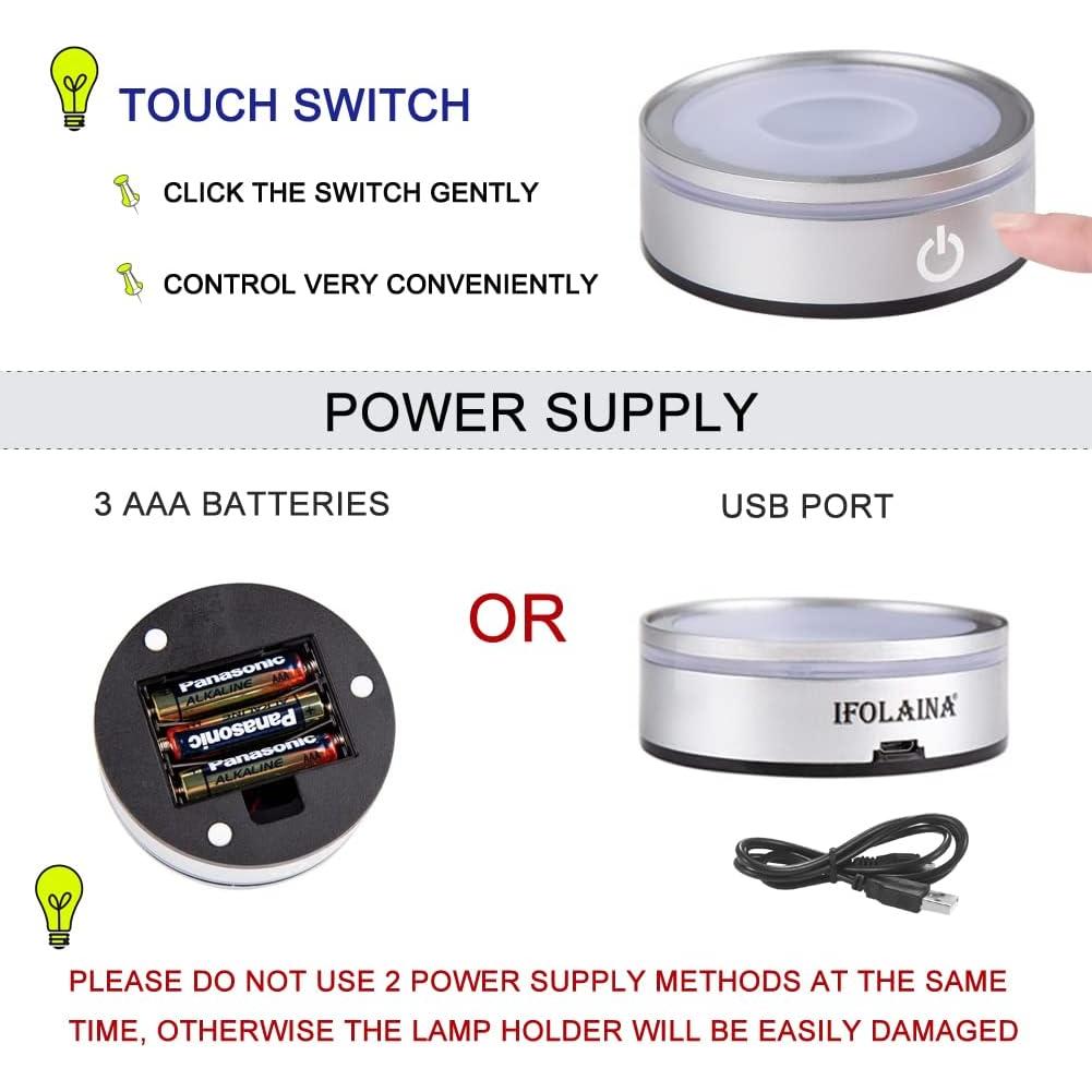 Bola de Cristal 3D Sistema Solar IFOLAINA 8 cm Luz LED