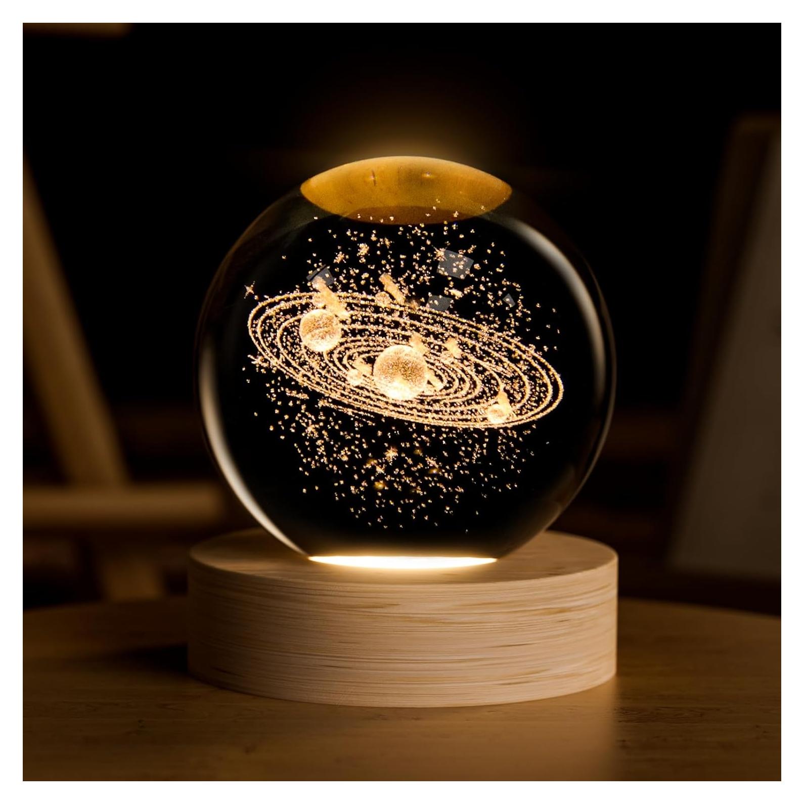 Bola de Cristal 3D Sistema Solar COQIRAUSEN 60mm Decorativa