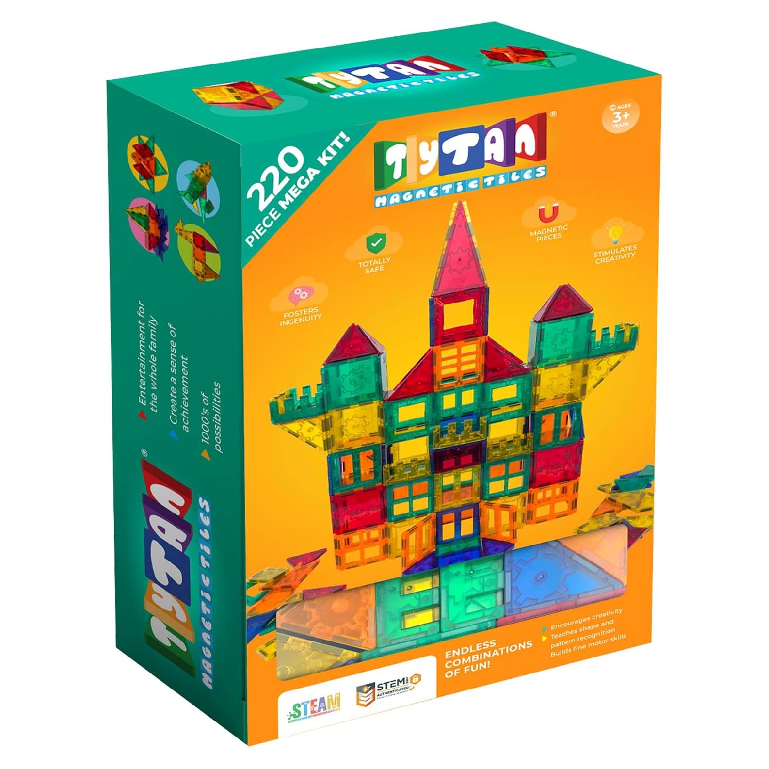 Juego de Construcción Magnético Tytan Tiles 220 Piezas