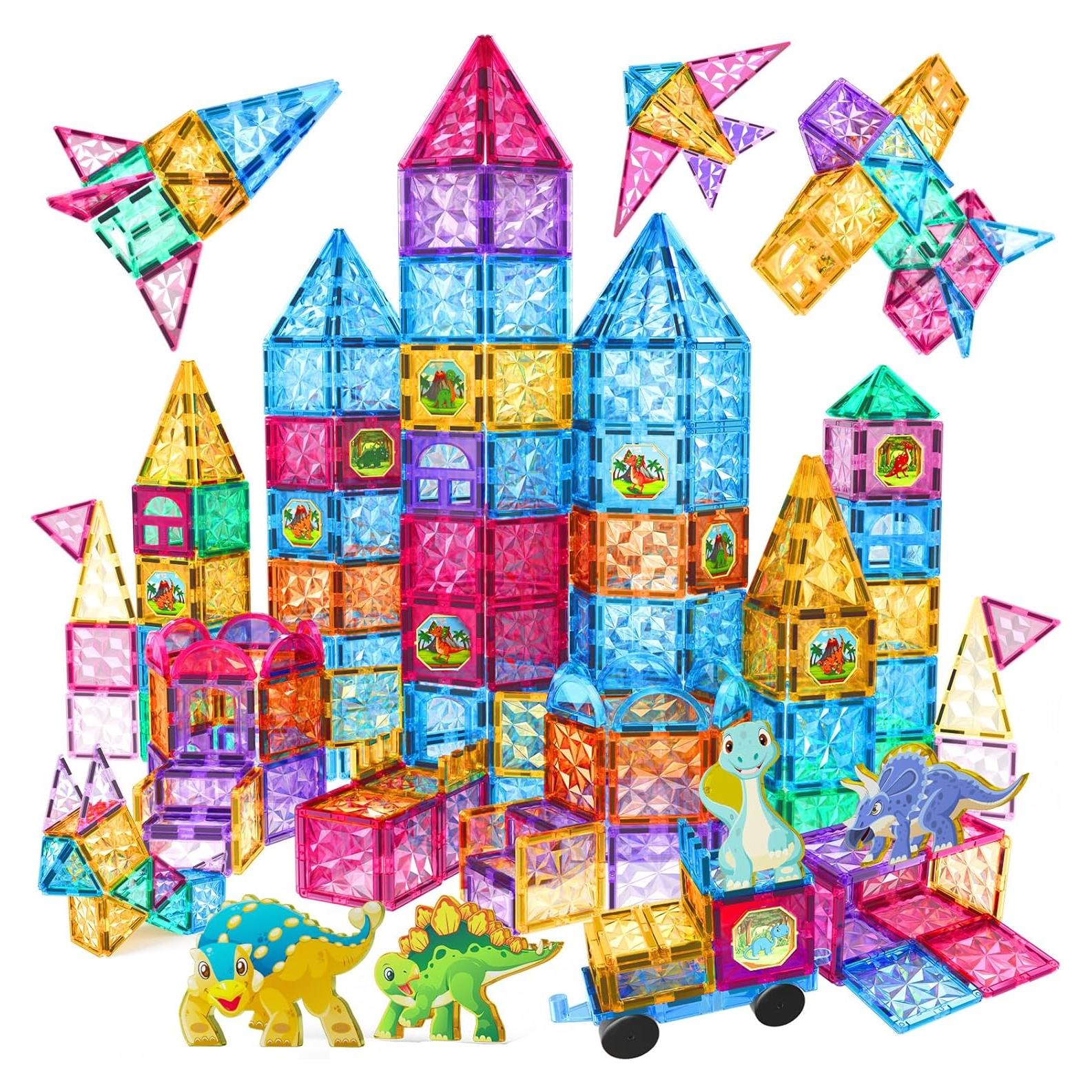 Juego de Bloques Magnéticos Jasonwell 110PCS para Niños 3+