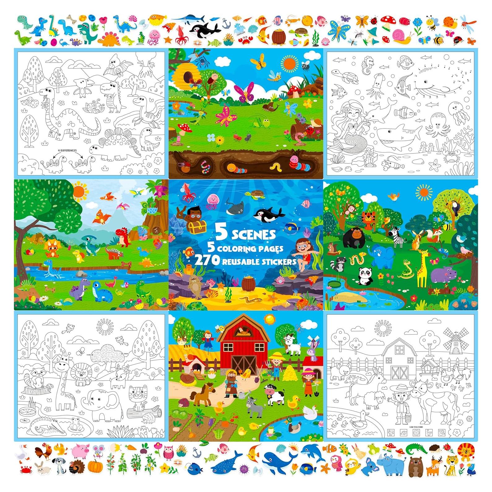 Bloc de Actividades con Pegatinas Reutilizables SpriteGru 33x28cm