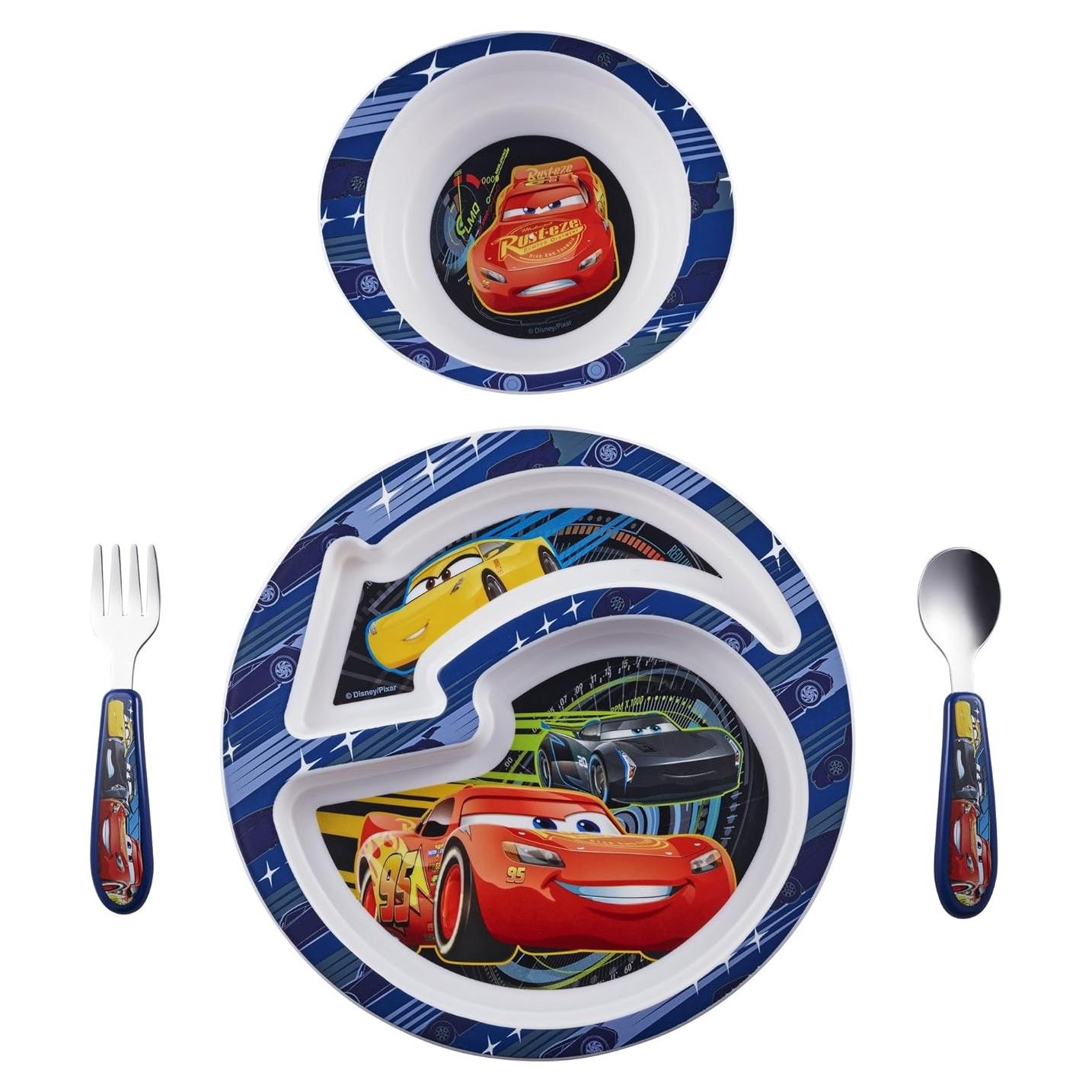 Juego de Vajilla Disney Pixar Cars - 4 Piezas para Niños