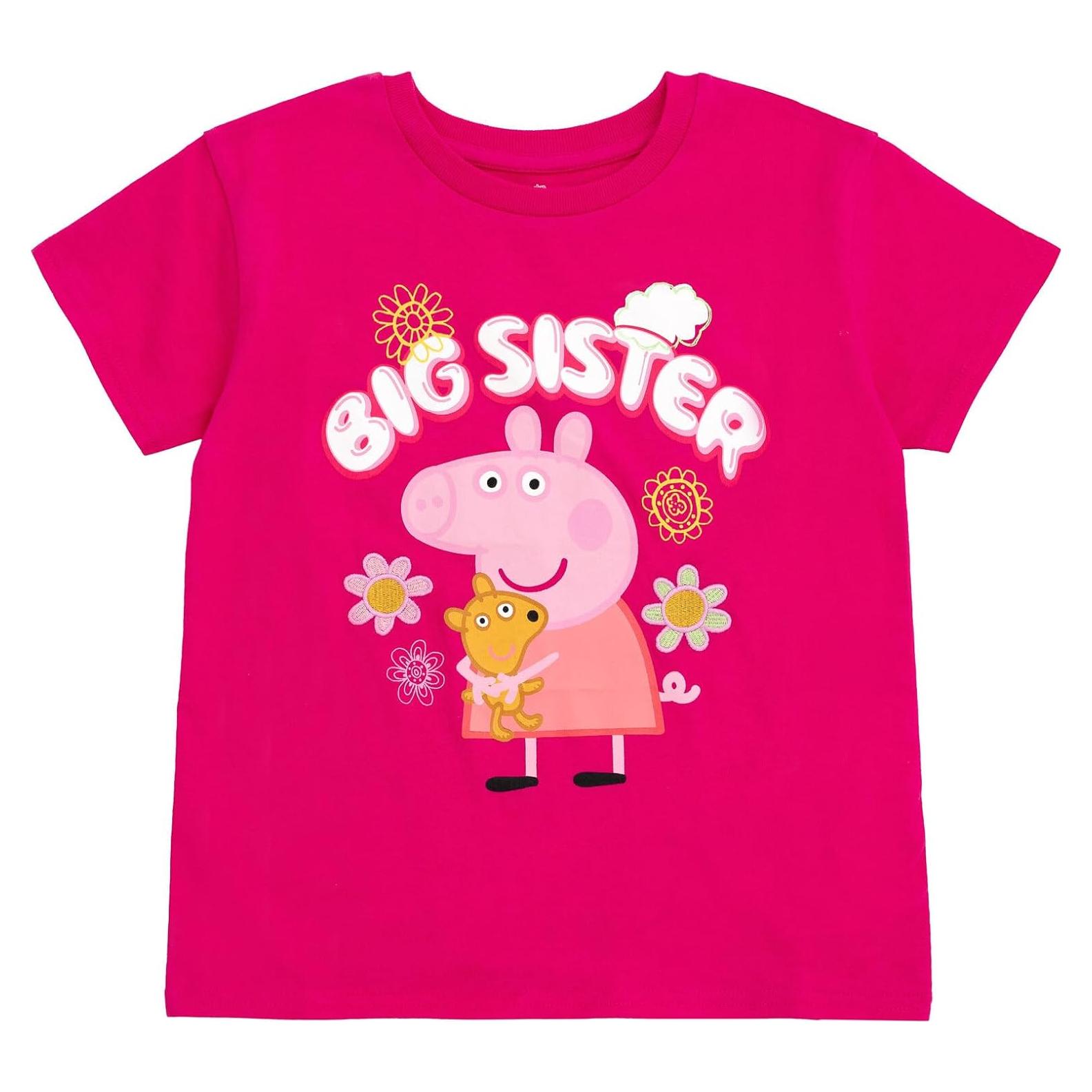 Camiseta Peppa Pig para Niñas Rosa Talla 6 Manga Corta