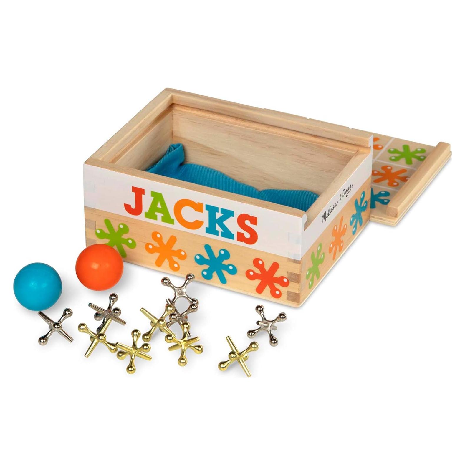 Juego de Jacks Melissa & Doug con 10 Piezas y 2 Pelotas