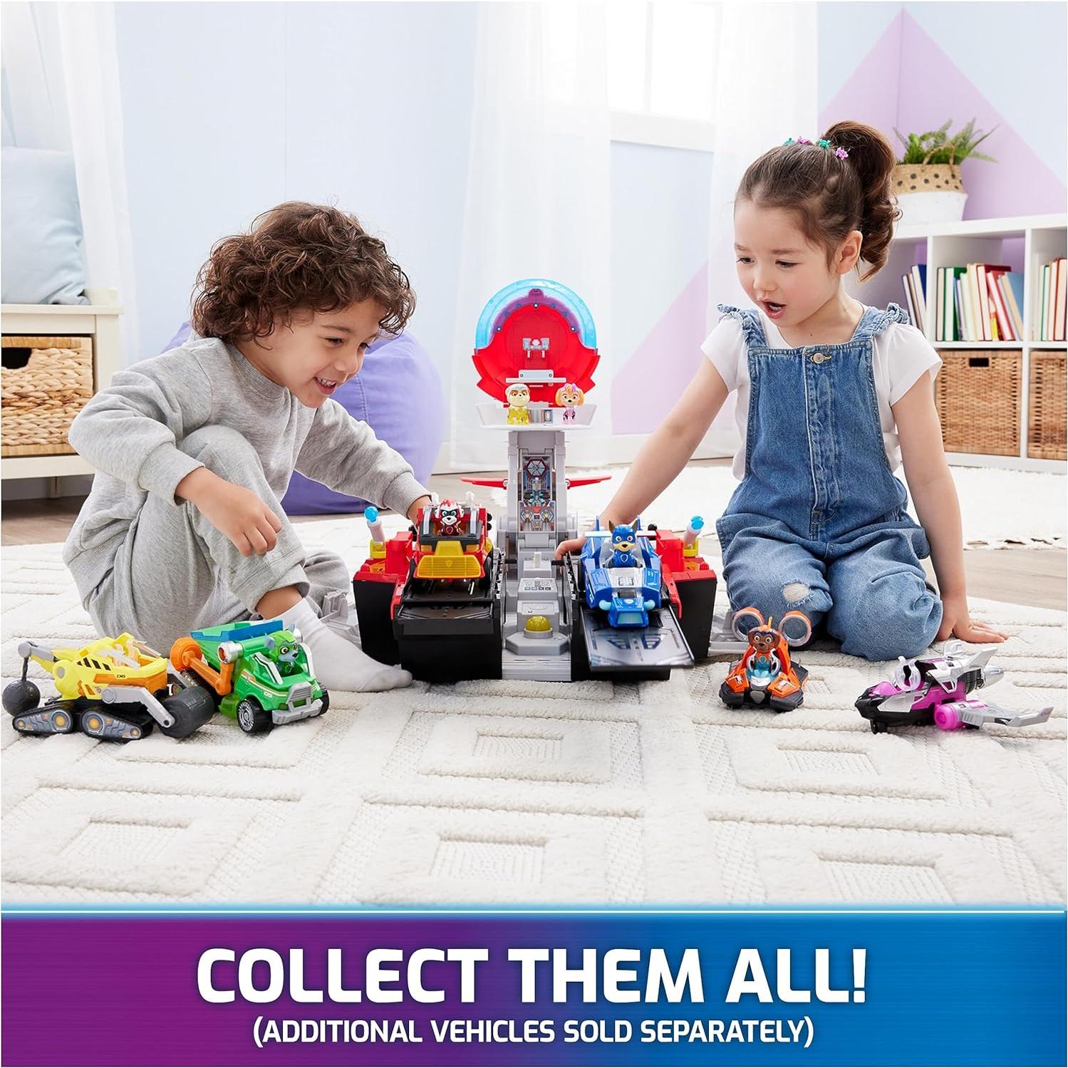 Base de Portaaviones HQ PAW Patrol con Chase y Vehículo