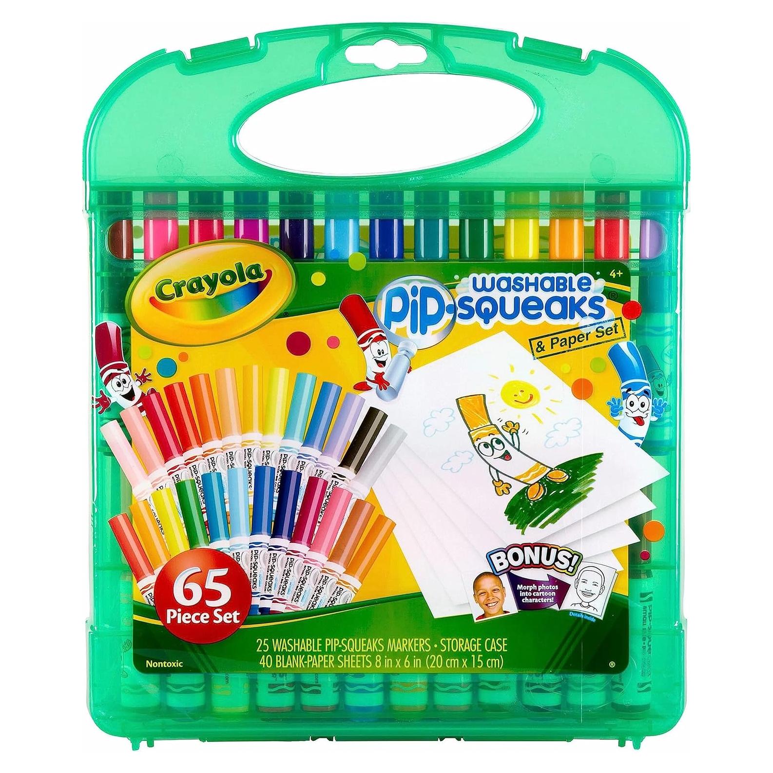 Conjunto de Marcadores Lavables Crayola Pip-Squeaks 65 Piezas