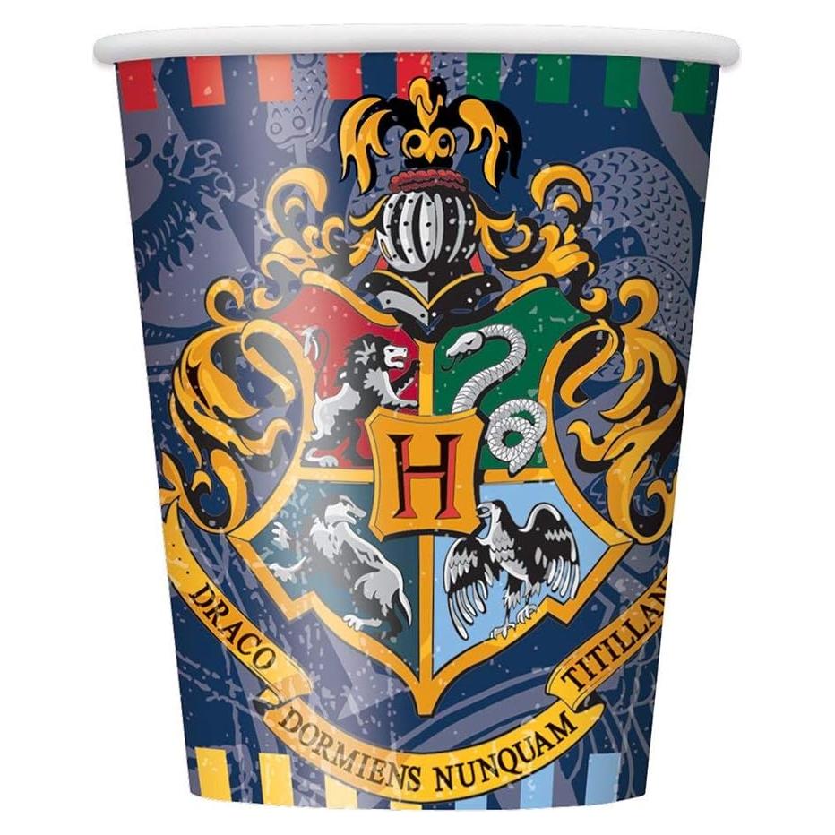 Vasos de Papel Desechables Harry Potter - 8 Pcs 266 ml
