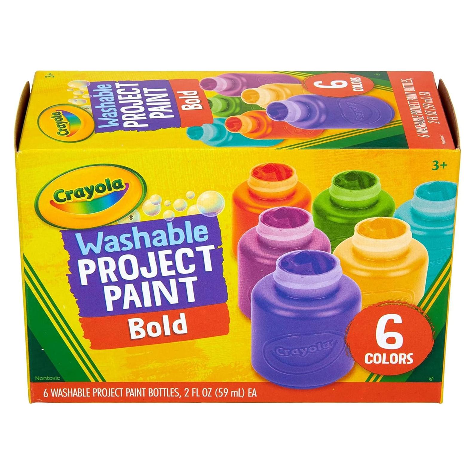 Pintura Lavable Crayola 6 Colores Audaces 59ml - No Tóxica