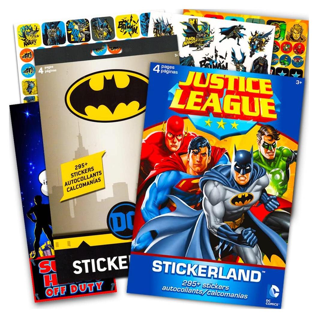 Conjunto de Calcomanías Liga de la Justicia DC Comics 350 Piezas