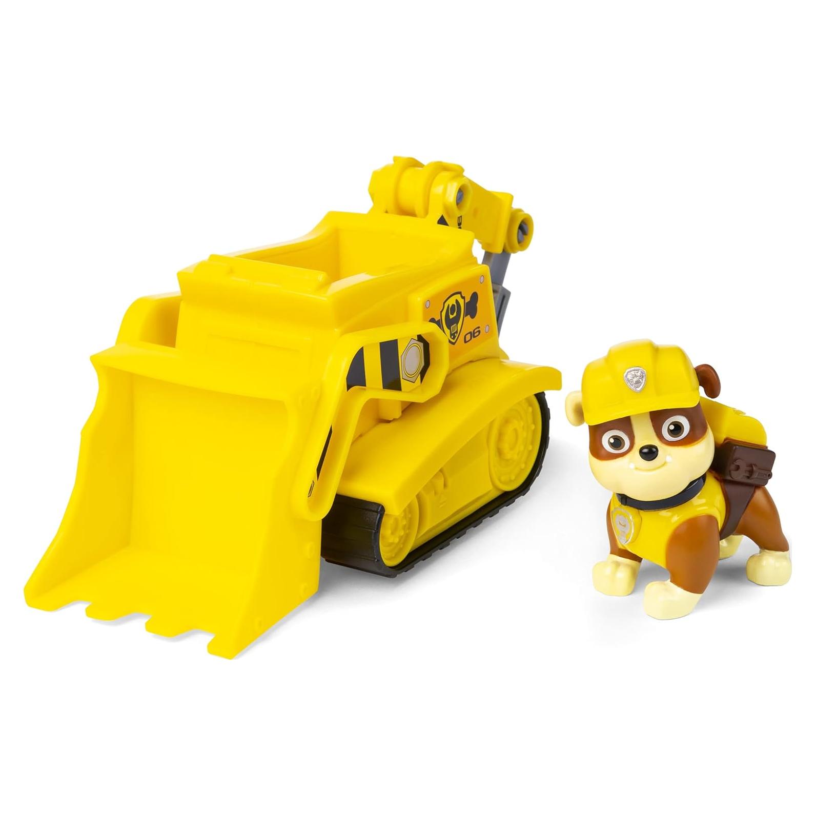 Vehículo Bulldozer Rubble PAW Patrol con Figura 3 años+