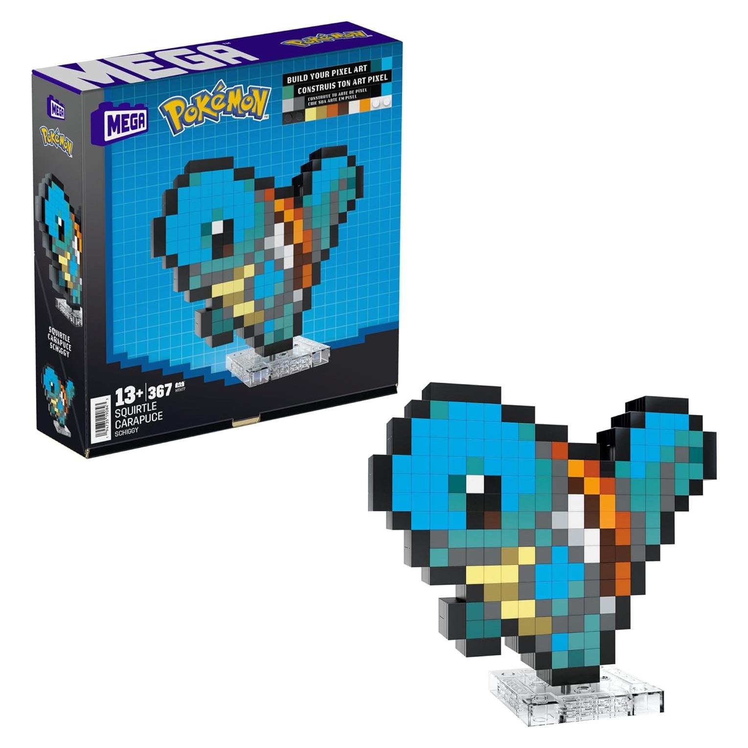 Figura de Acción Squirtle Pixel MEGA 15.24 cm Retro HTH77