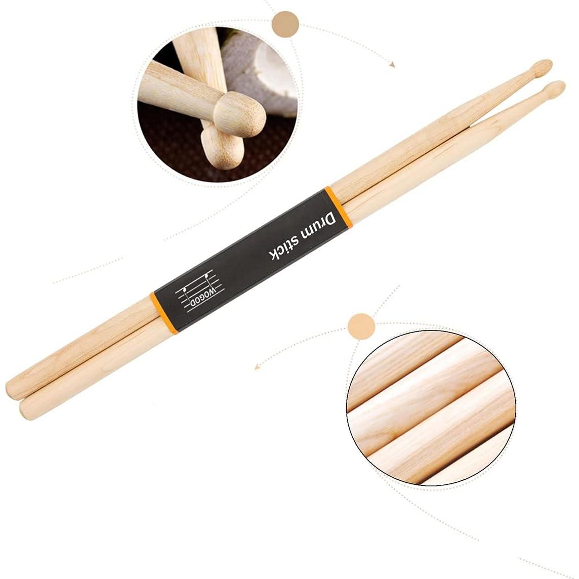 Palillos de Batería WOGOD 5A de Arce - 2 Pares