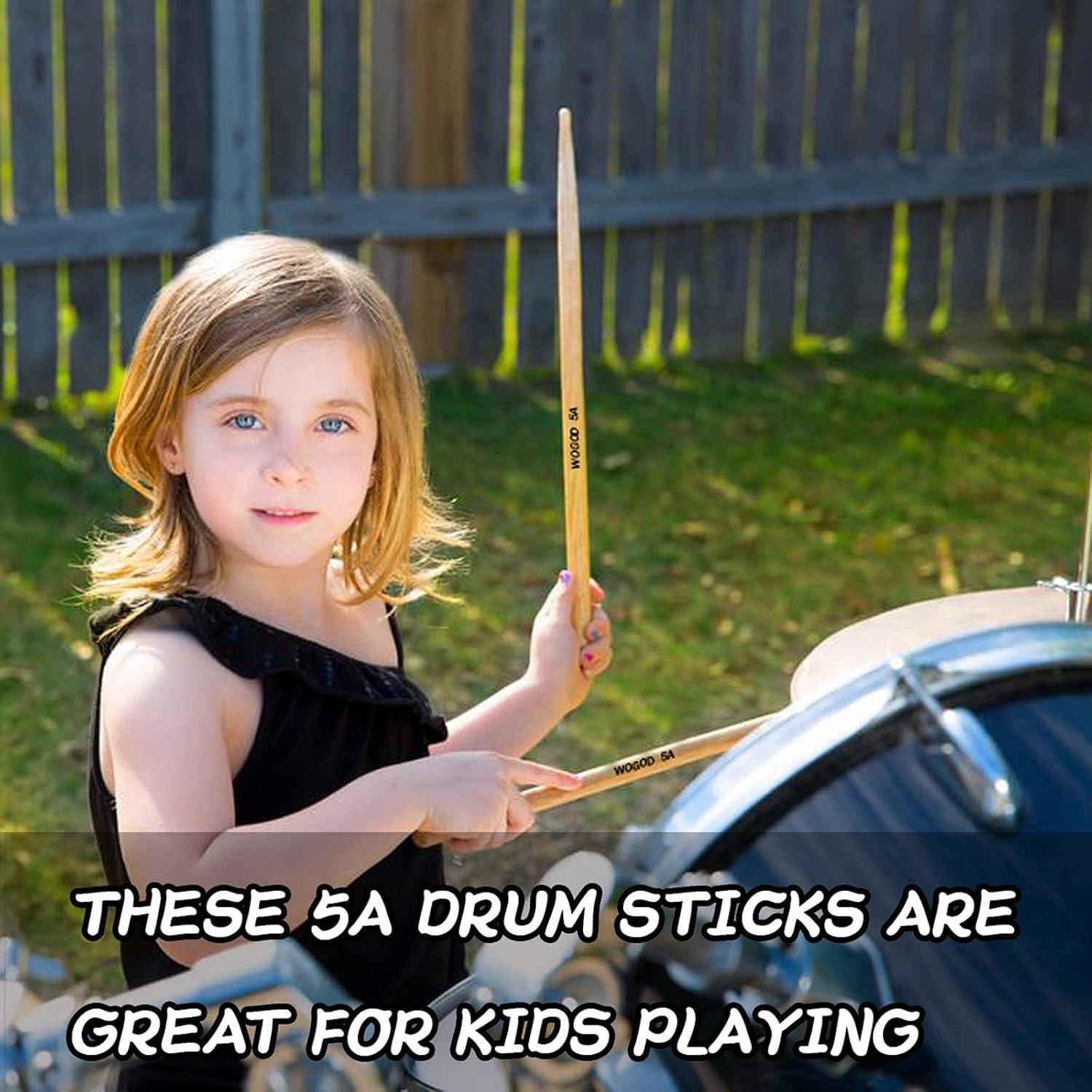 Palillos de Batería WOGOD 5A de Arce - 2 Pares