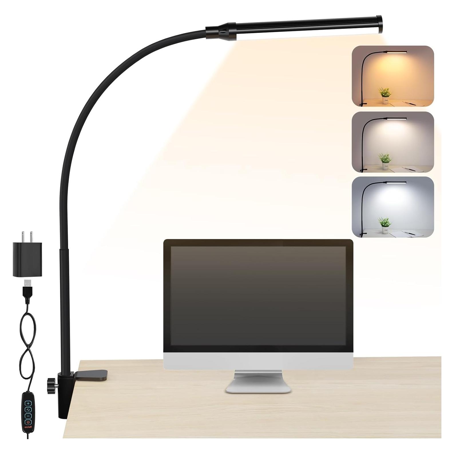 Lámpara de escritorio LED ShineTech QY-JZ01 con abrazadera