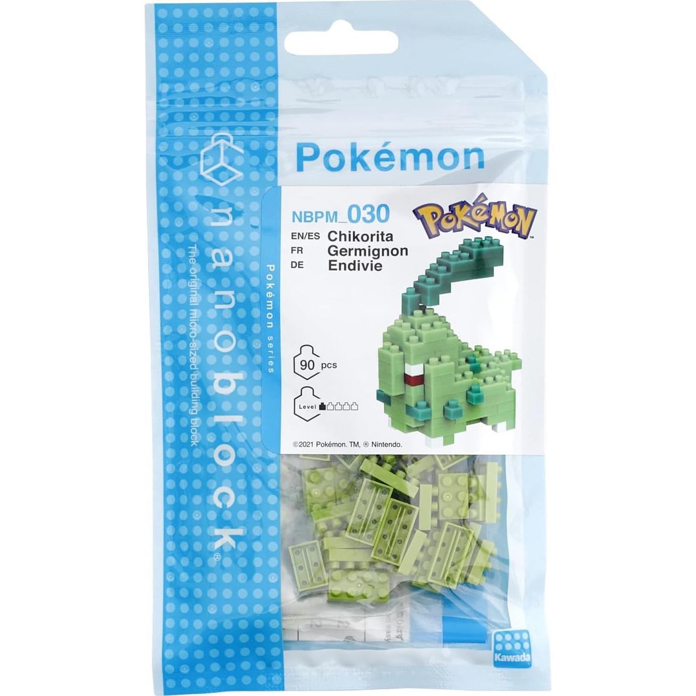 Nanoblock Pokemon Chikorita 120 Piezas 5.08 cm Dificultad 1