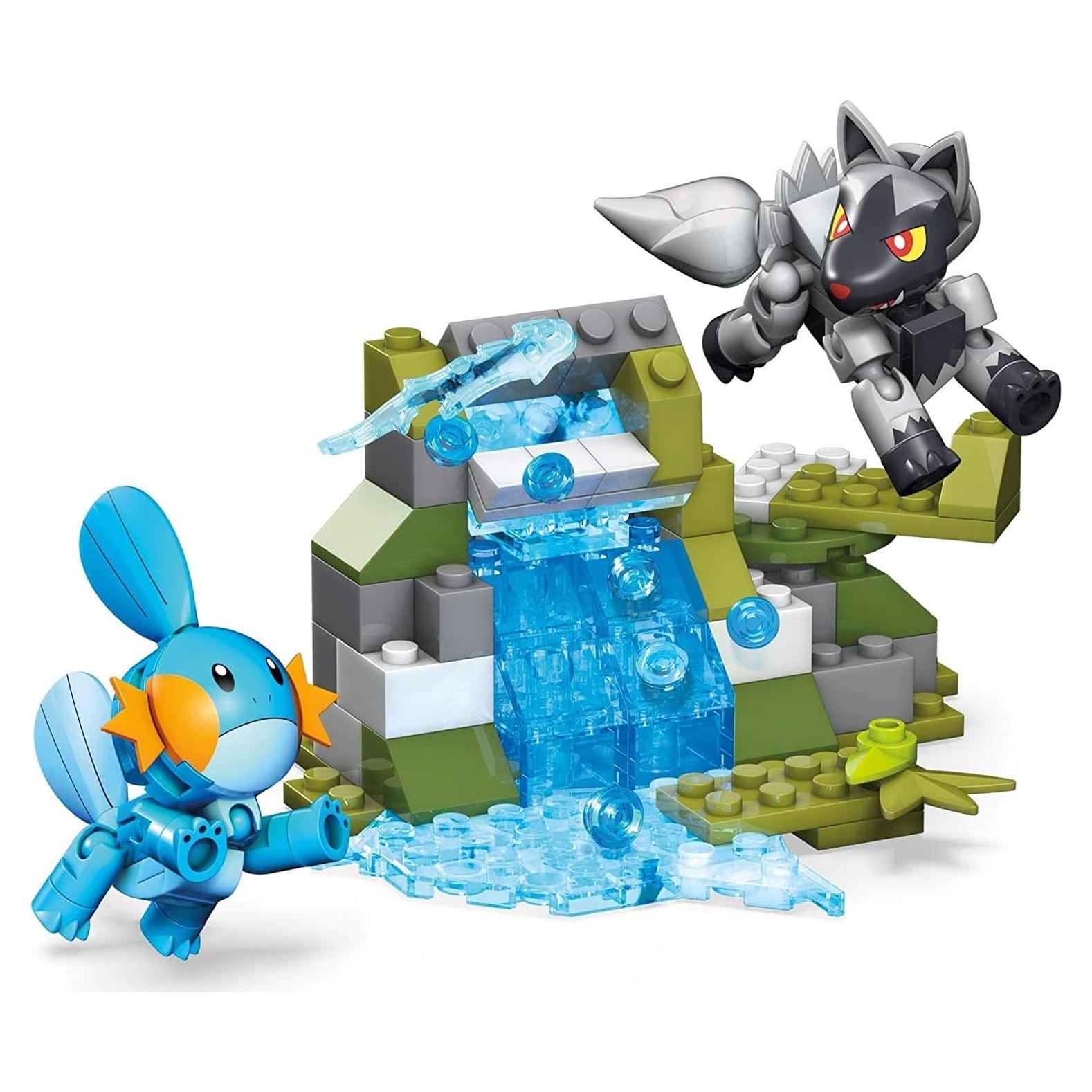 Mega Construx Pokemon Mudkip vs Poochyena - Juguete de Construcción