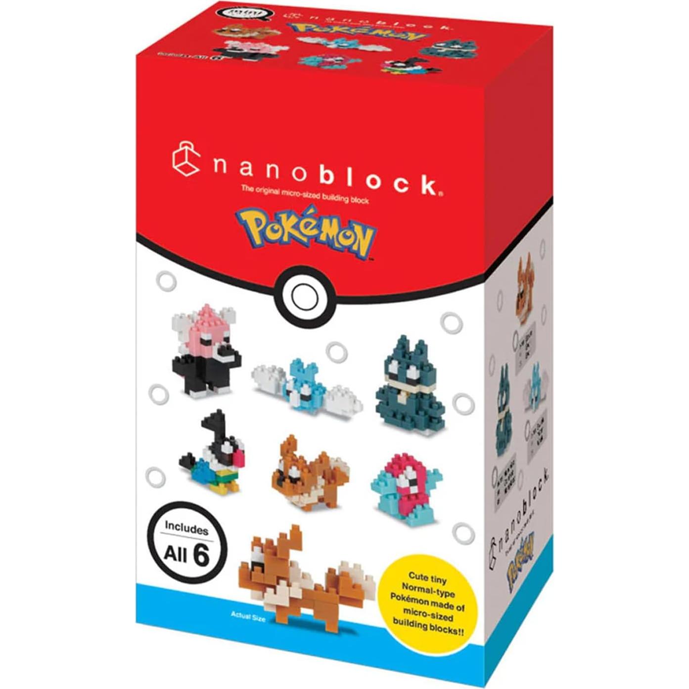 Nanoblock Set Completo Pokémo Tipo Normal 1 - 6 Personajes
