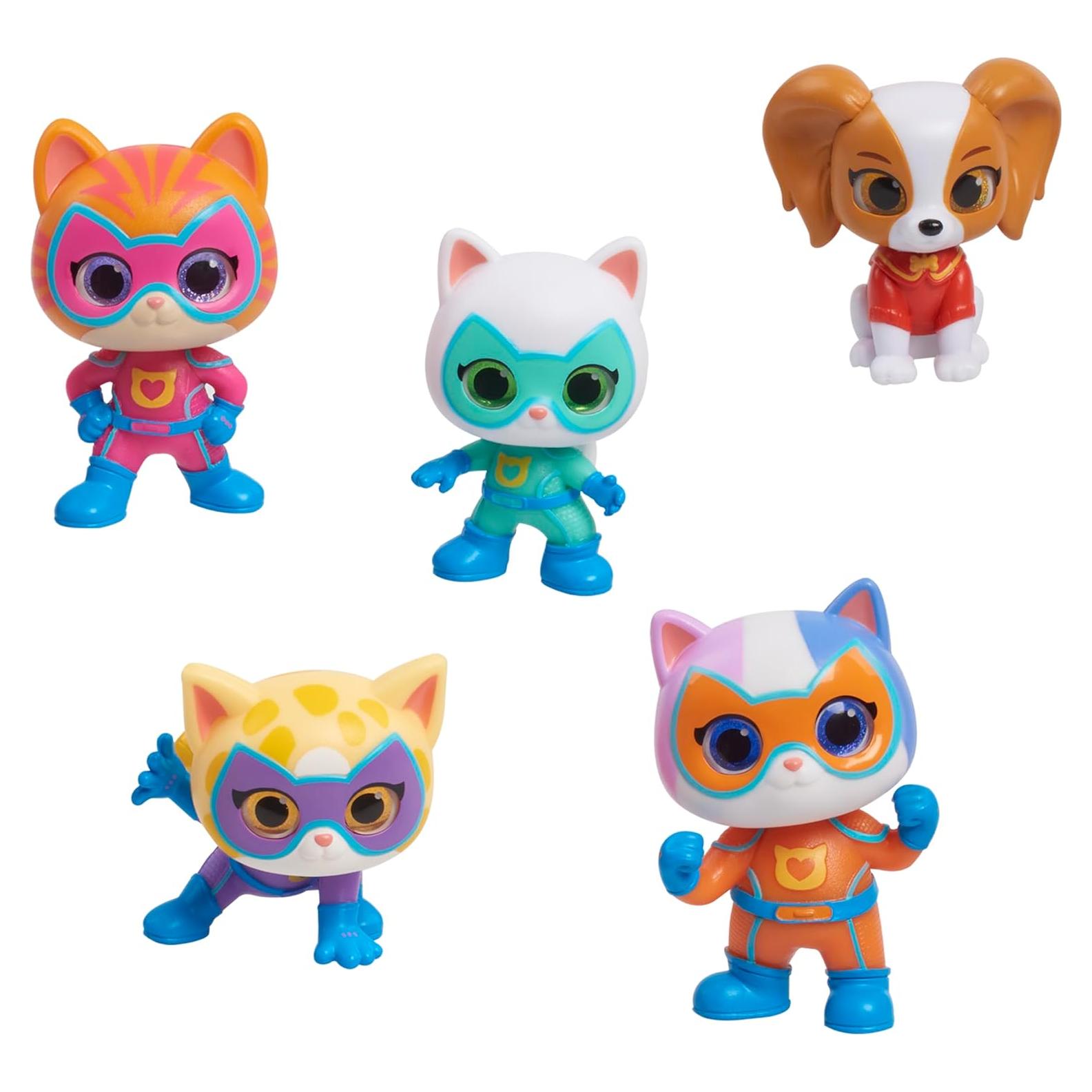 Set de Figuras SuperKitties Just Play 5 Piezas para Niños
